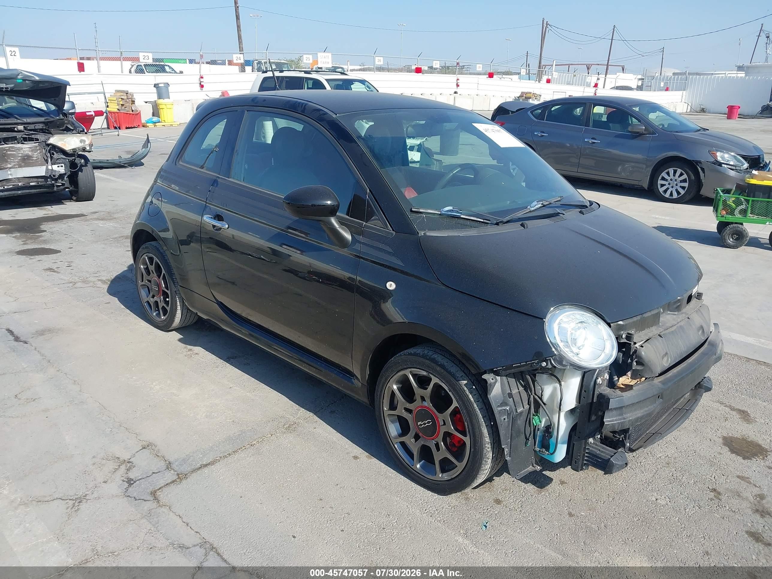 2014 Fiat 500 Sport Черный vin: 3C3CFFBR6ET288535