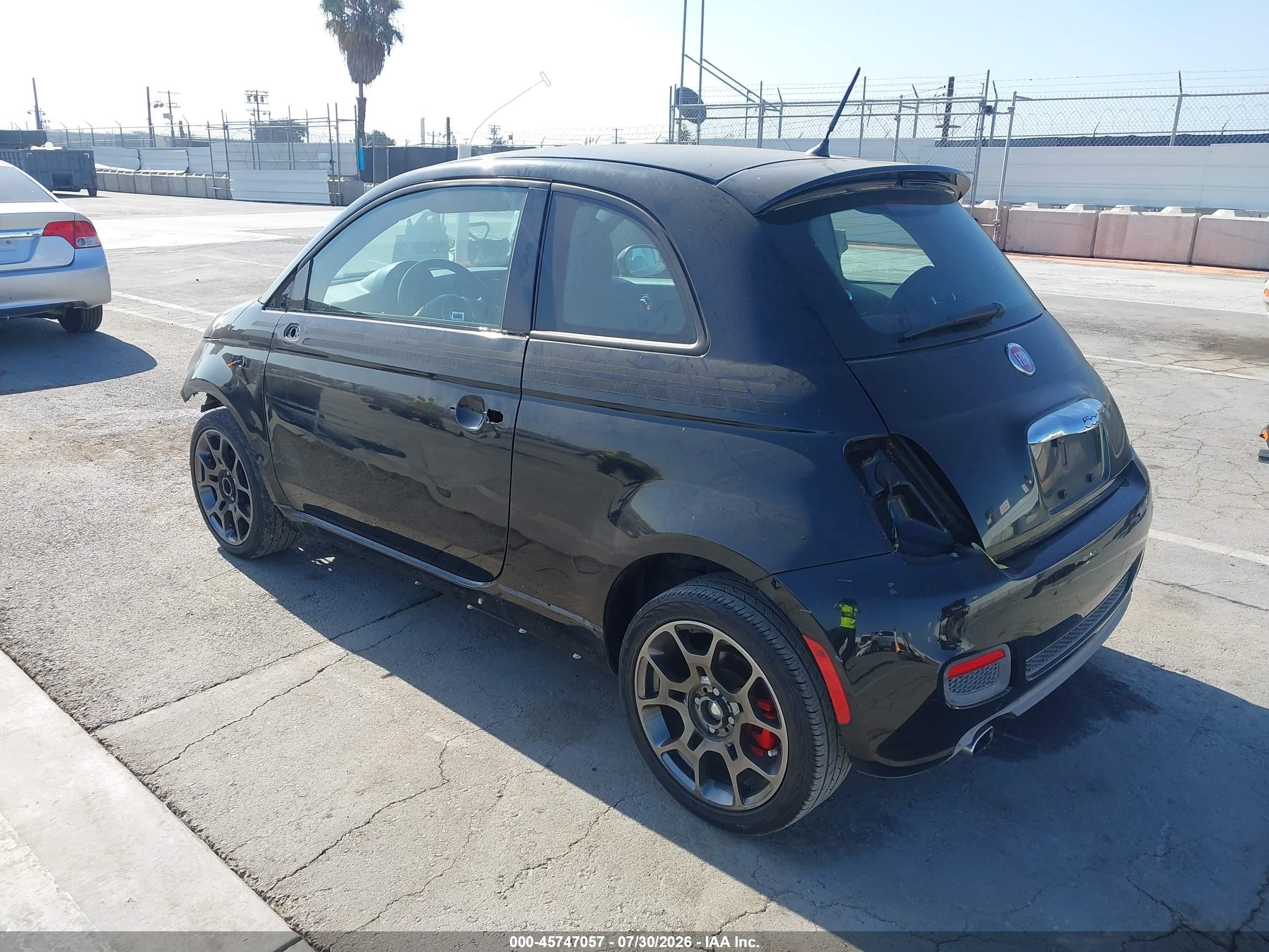 2014 Fiat 500 Sport Black vin: 3C3CFFBR6ET288535
