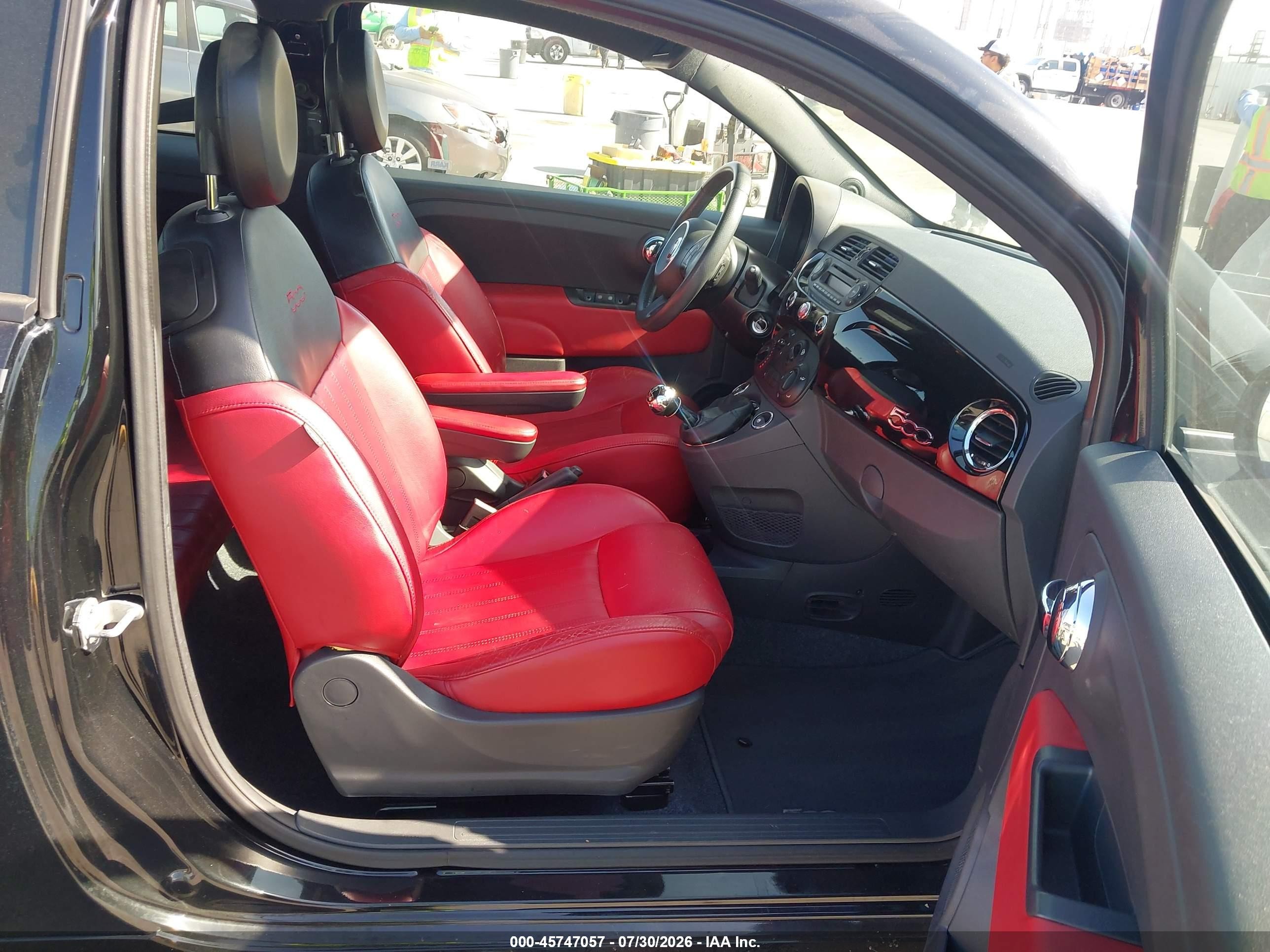 2014 Fiat 500 Sport Black vin: 3C3CFFBR6ET288535
