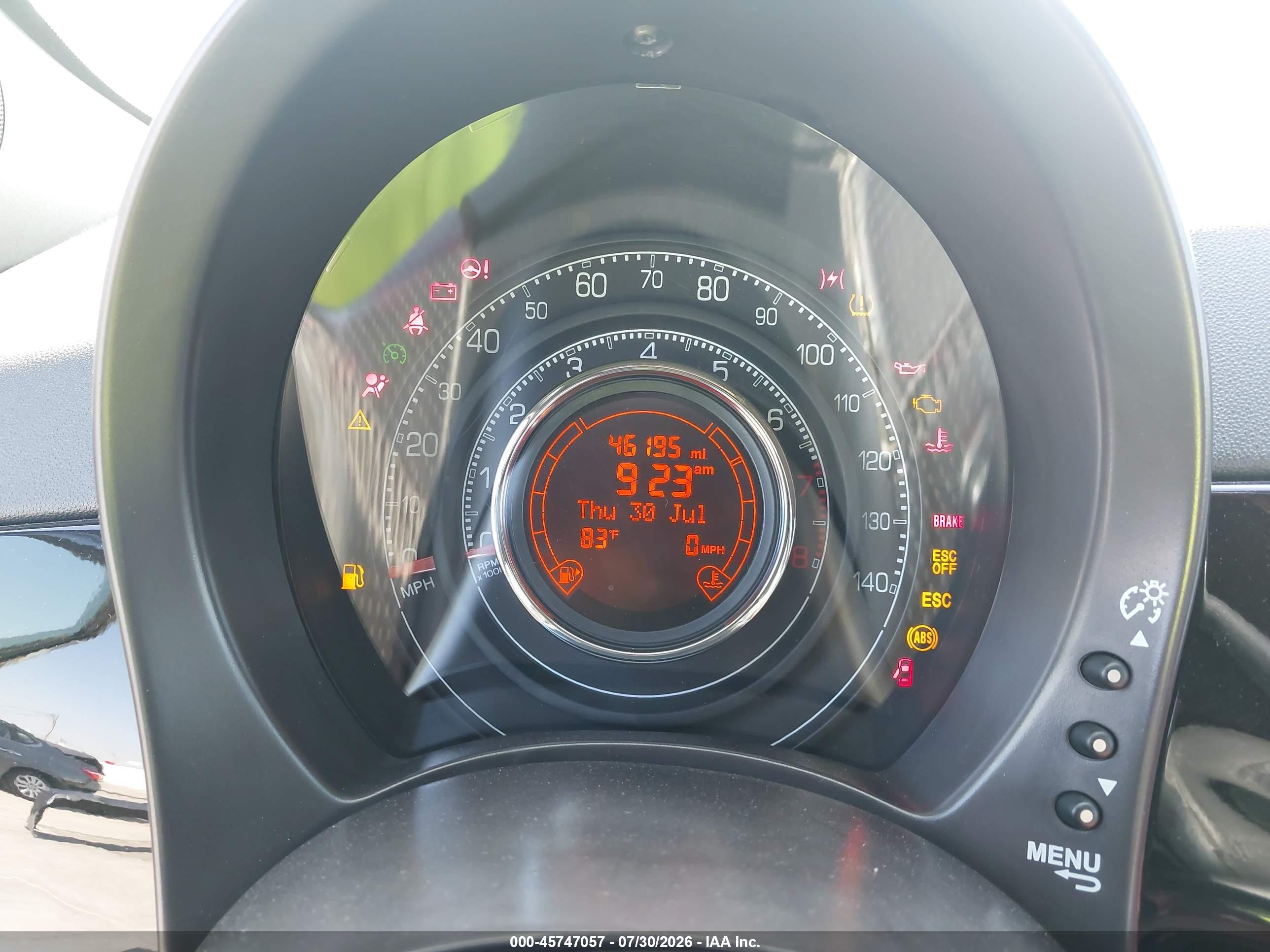 2014 Fiat 500 Sport Black vin: 3C3CFFBR6ET288535