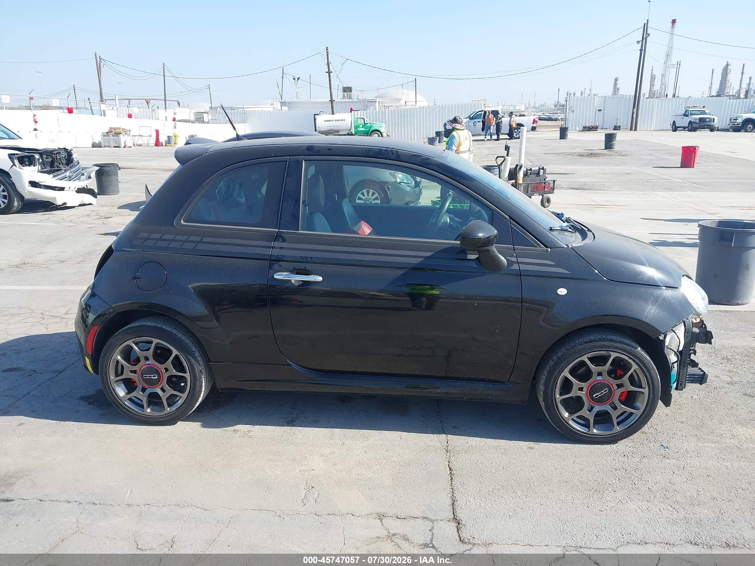 2014 Fiat 500 Sport Black vin: 3C3CFFBR6ET288535