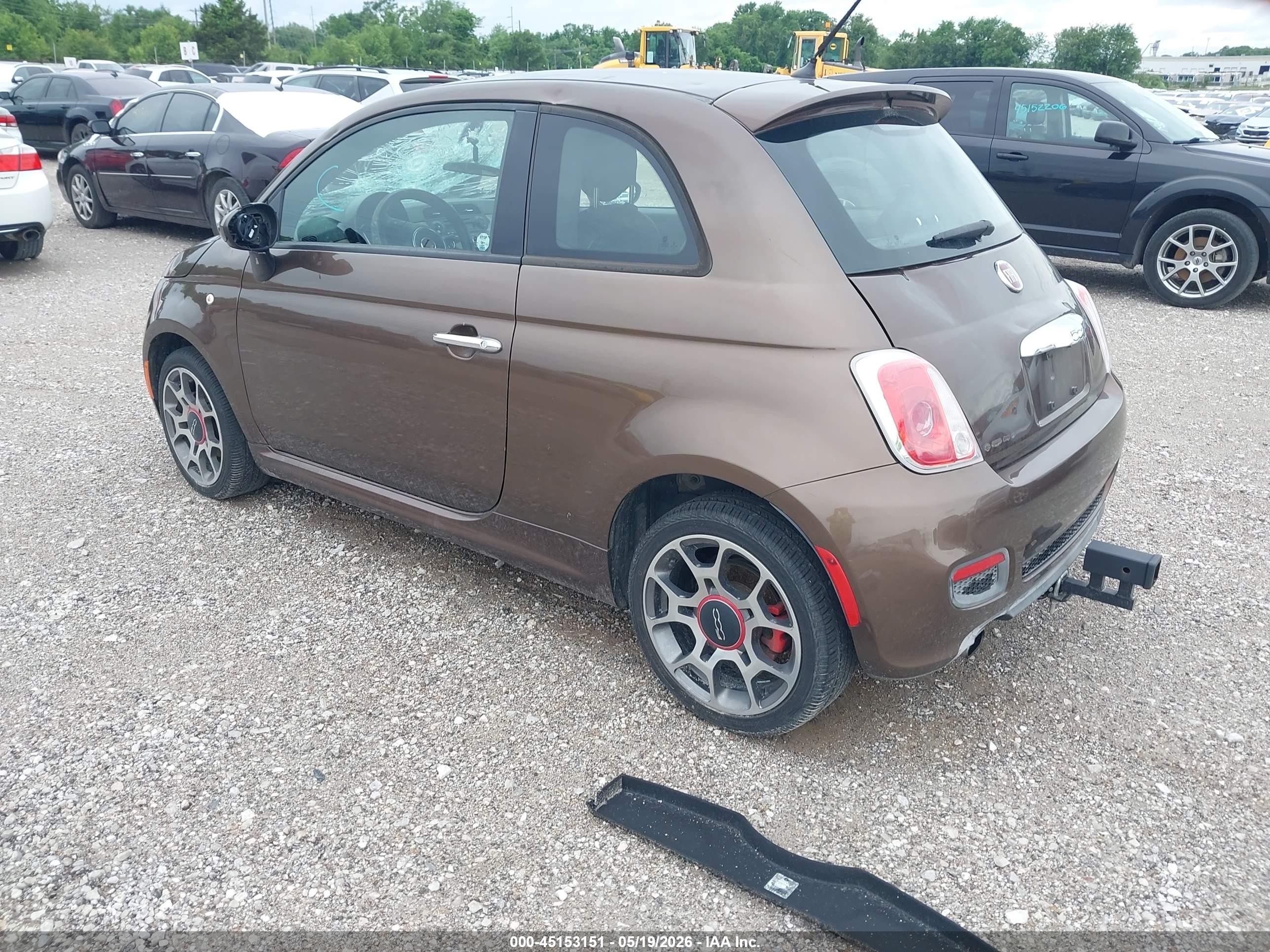 2015 Fiat 500 Sport Brown vin: 3C3CFFBR6FT657301