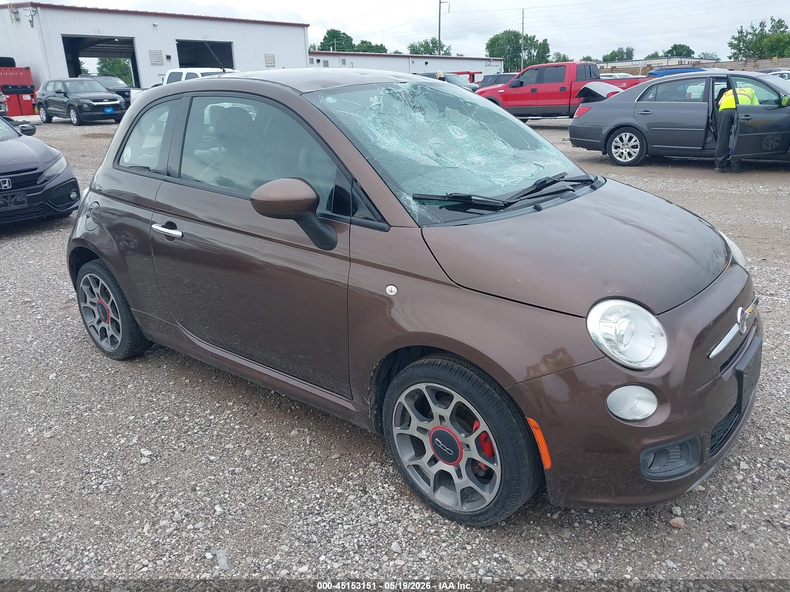 2015 Fiat 500 Sport Brown vin: 3C3CFFBR6FT657301