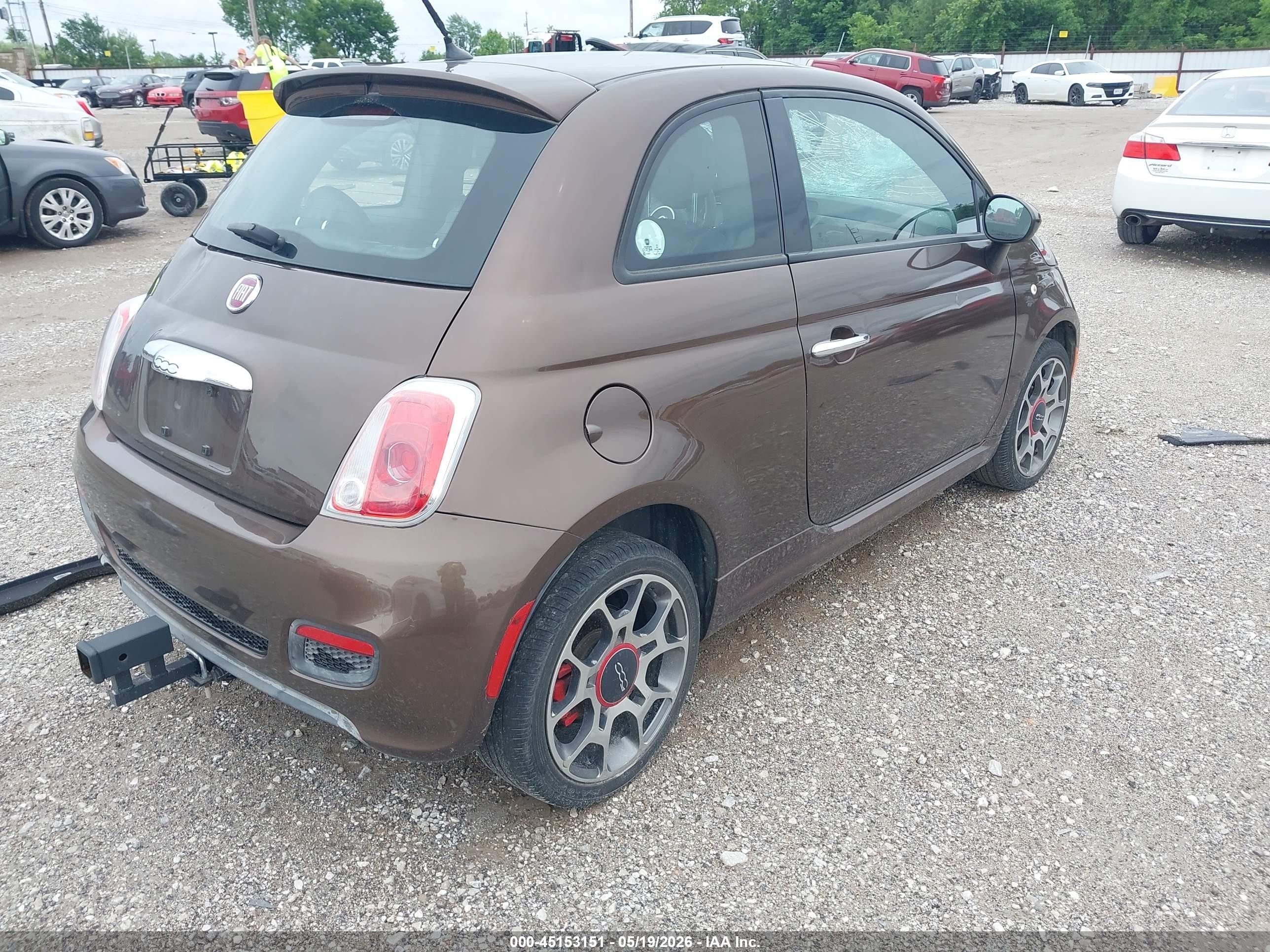 2015 Fiat 500 Sport Brown vin: 3C3CFFBR6FT657301