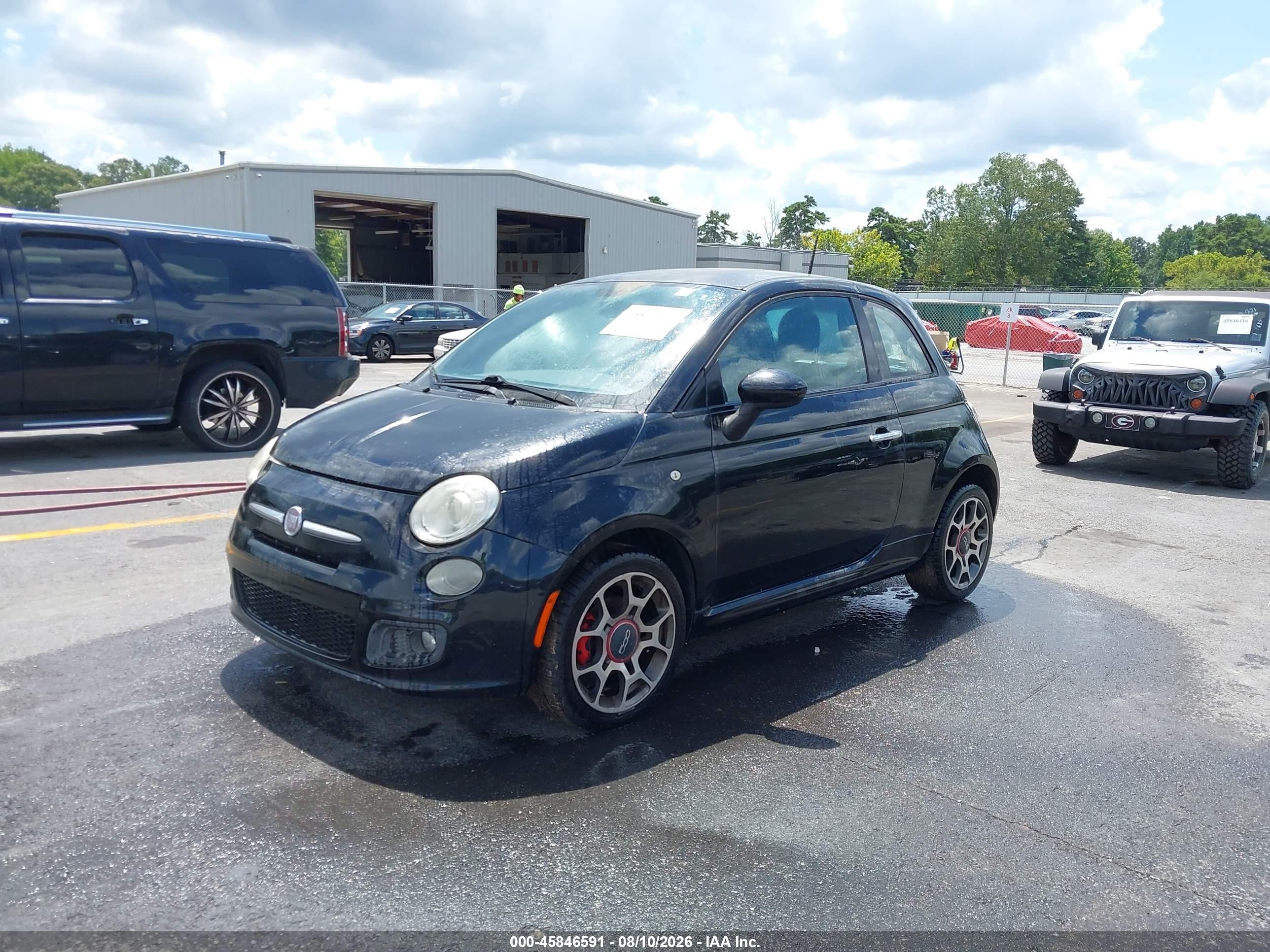 2012 Fiat 500 Sport Black vin: 3C3CFFBR7CT101932