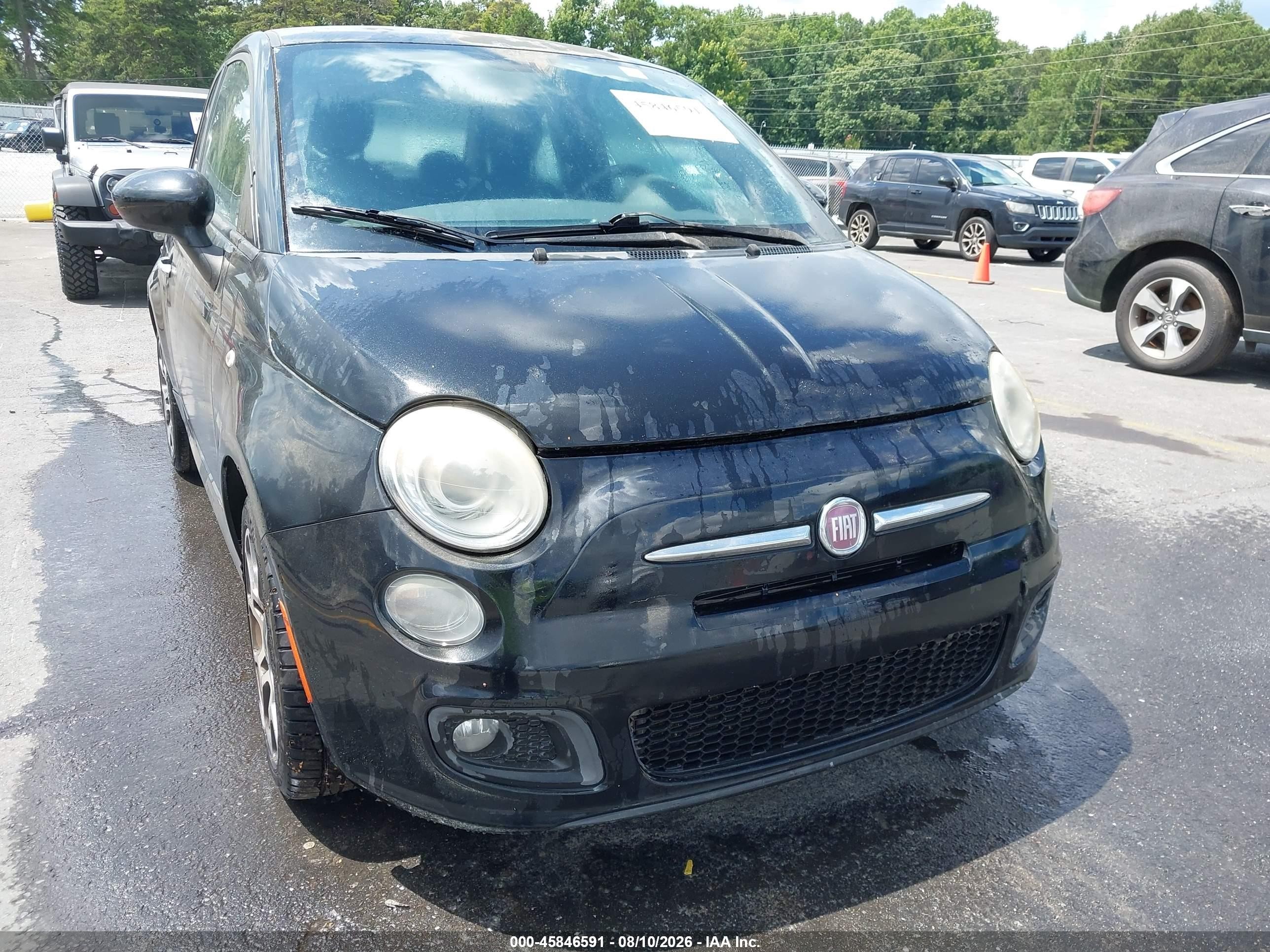 2012 Fiat 500 Sport Black vin: 3C3CFFBR7CT101932