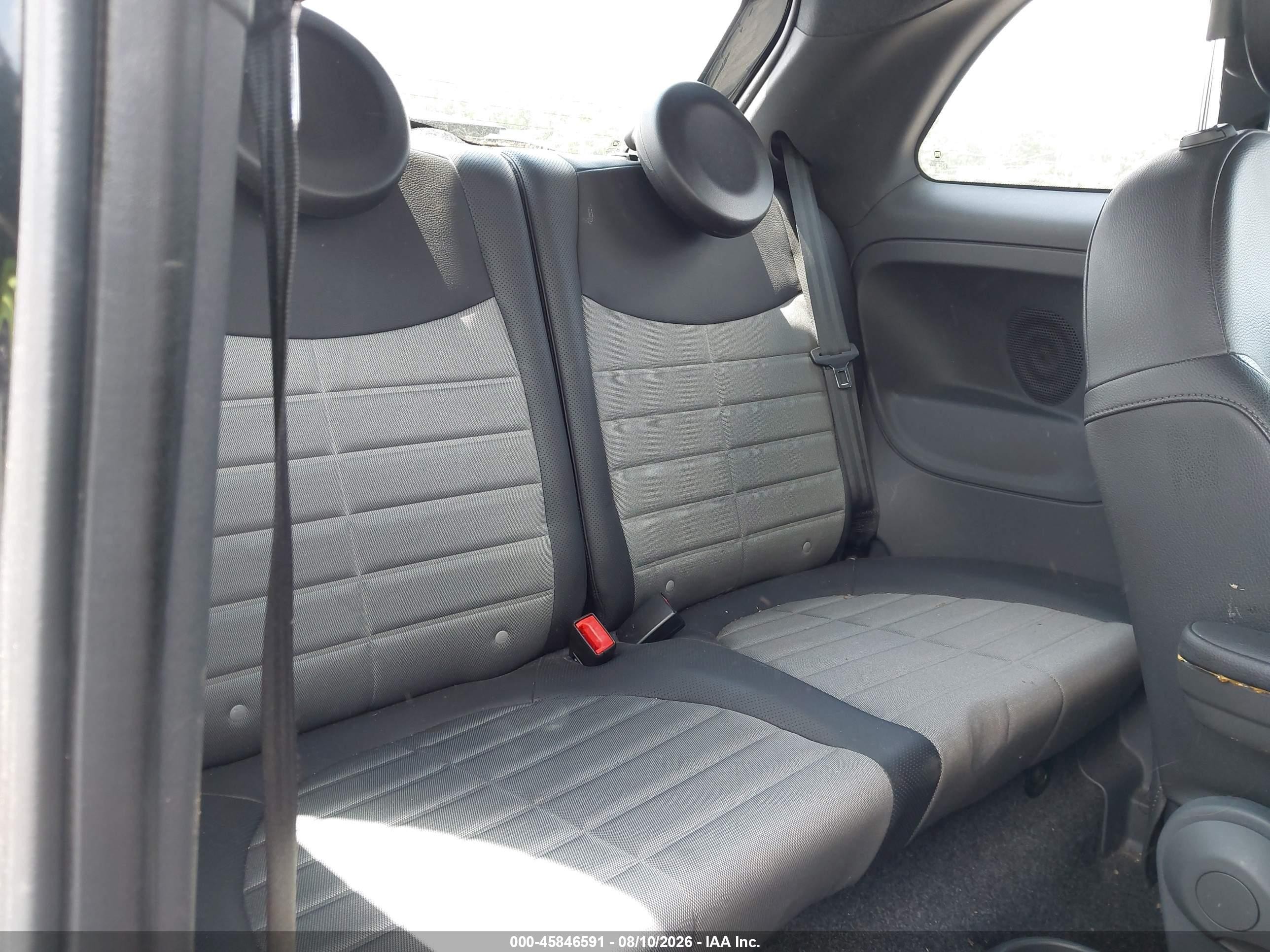 2012 Fiat 500 Sport Black vin: 3C3CFFBR7CT101932