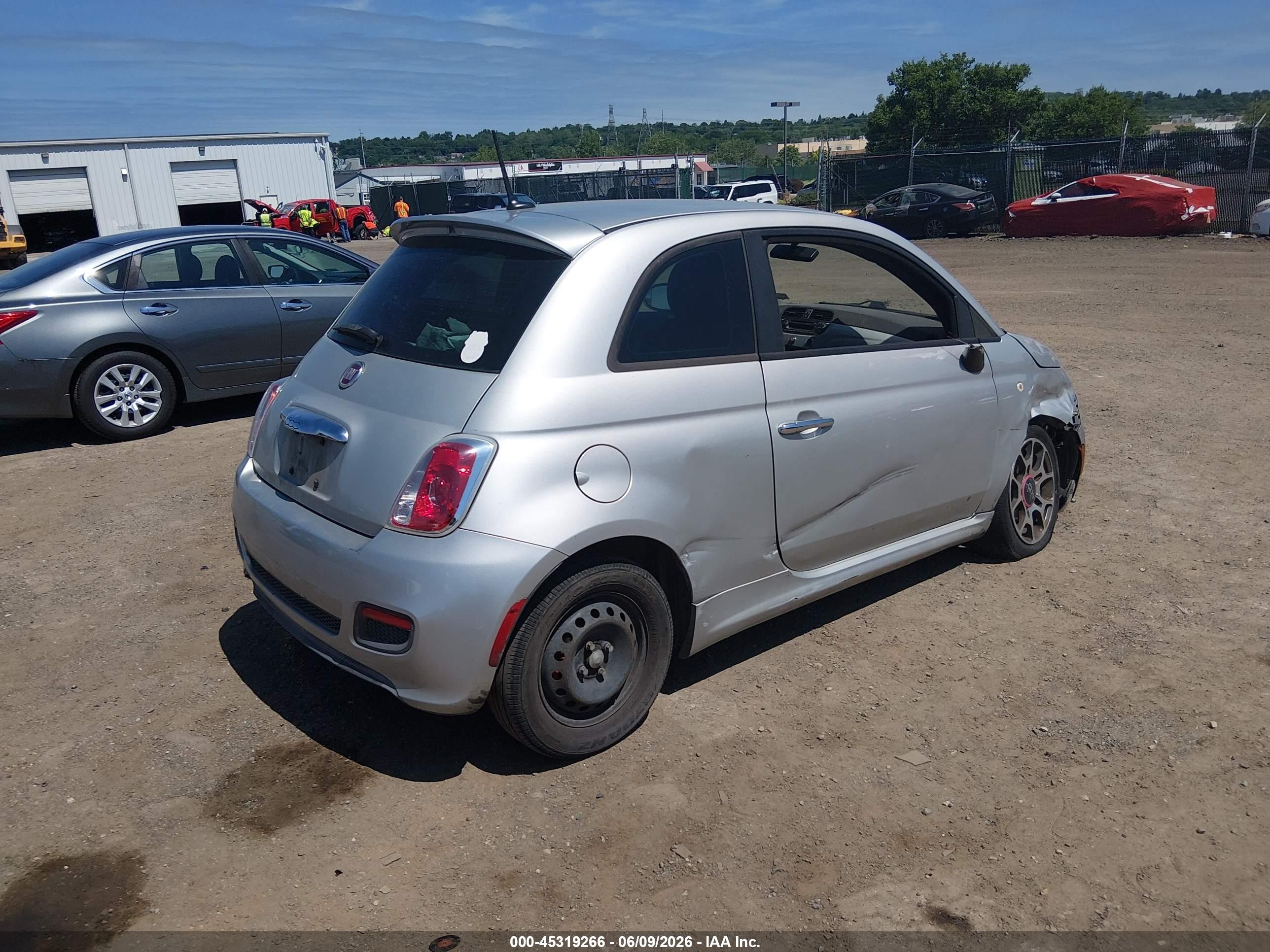 2012 Fiat 500 Sport Silver vin: 3C3CFFBR7CT110212