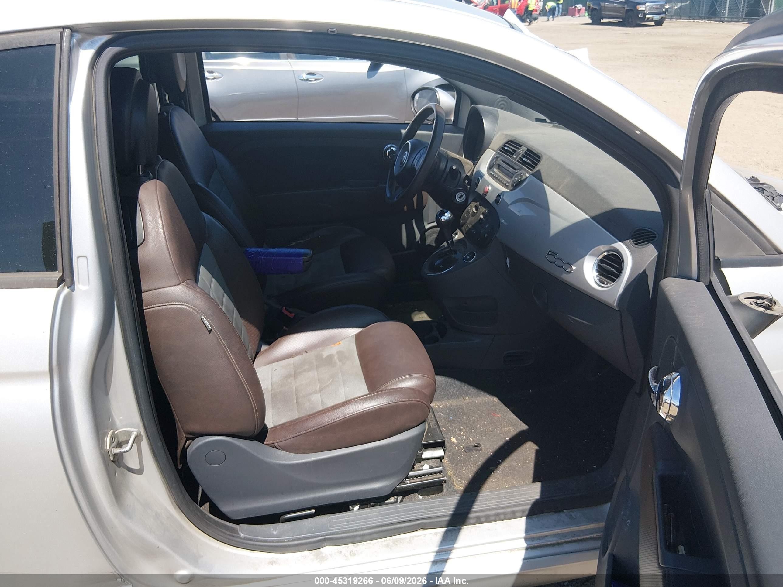 2012 Fiat 500 Sport Silver vin: 3C3CFFBR7CT110212