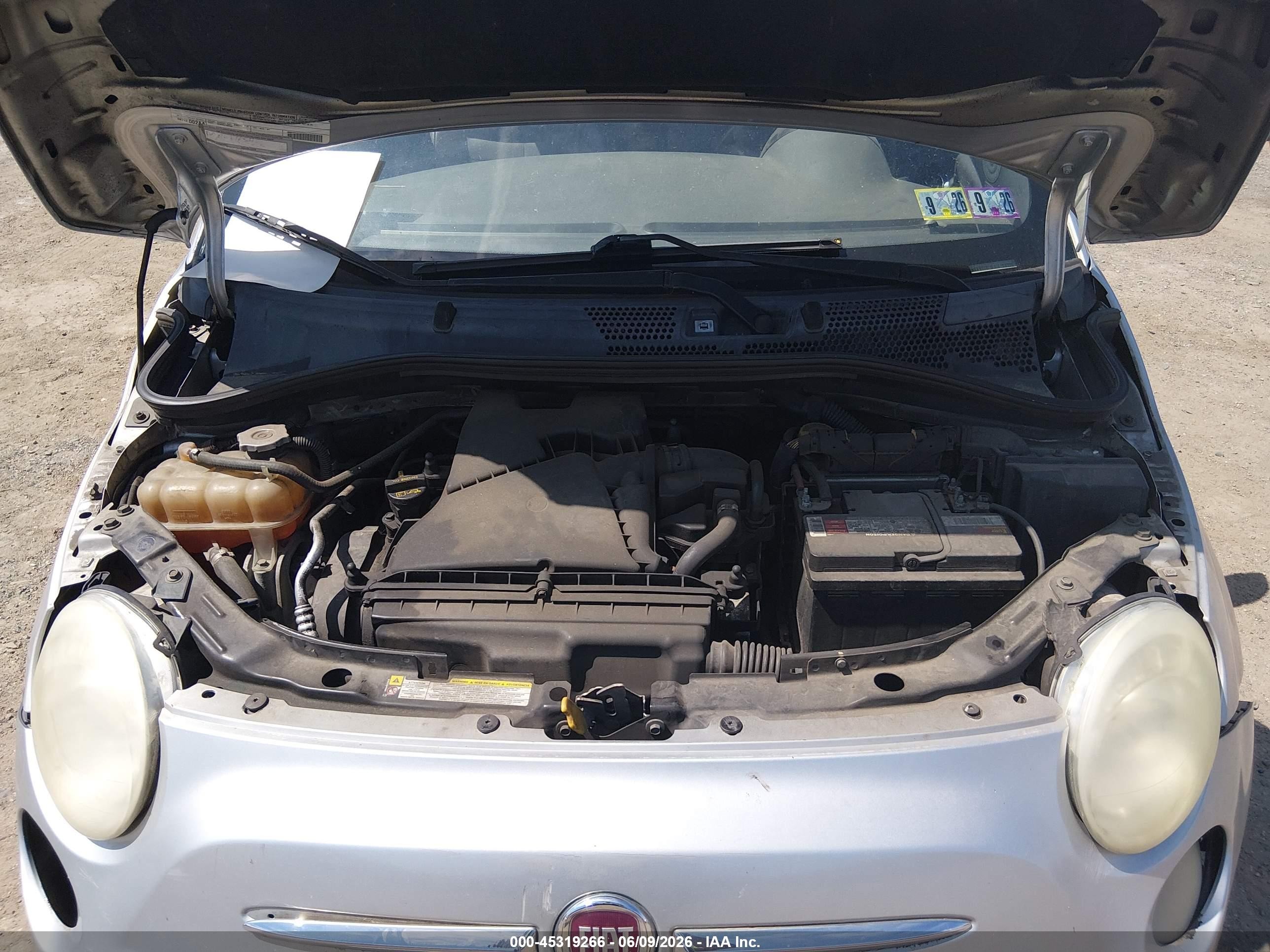 2012 Fiat 500 Sport Silver vin: 3C3CFFBR7CT110212