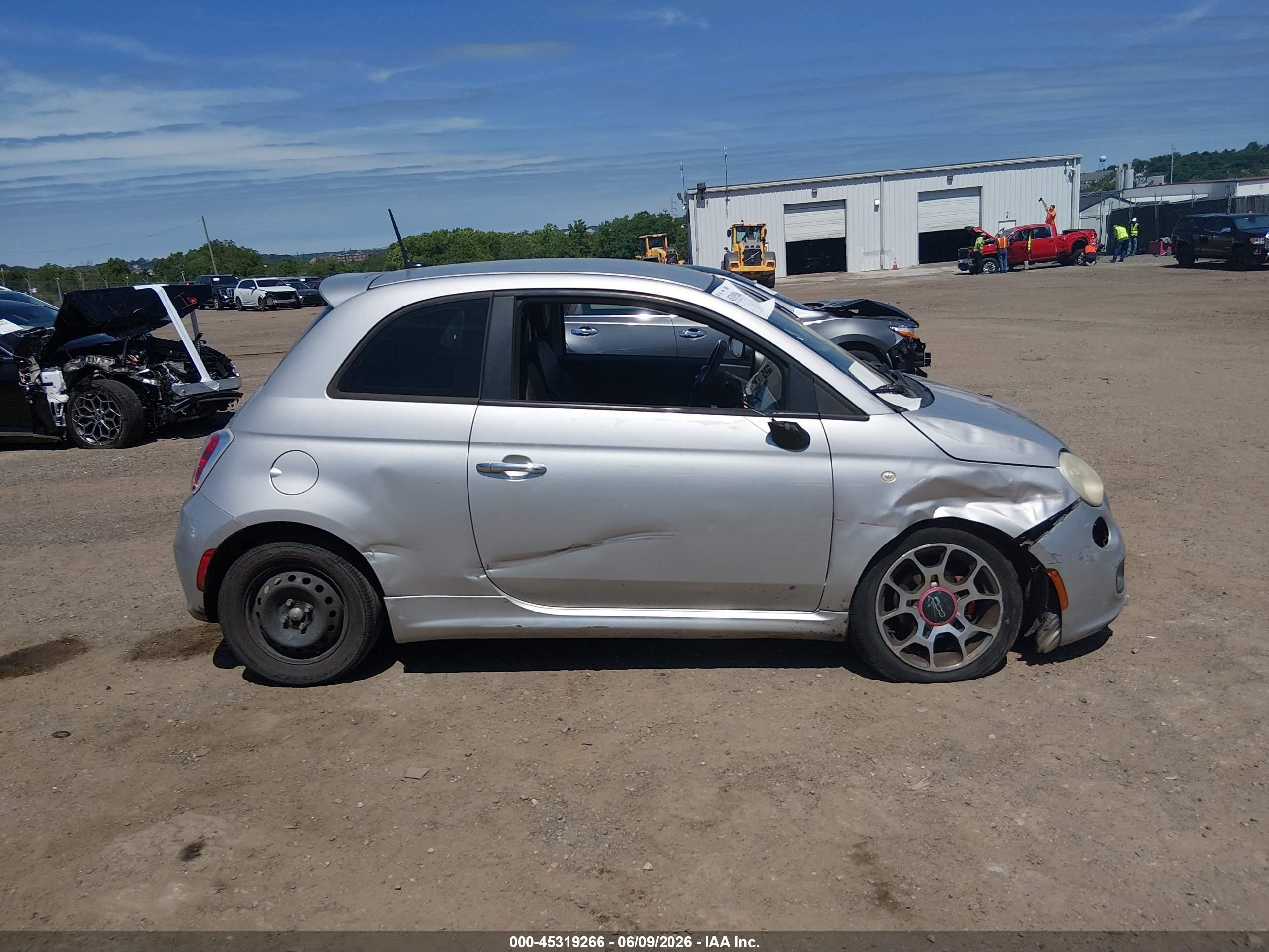 2012 Fiat 500 Sport Silver vin: 3C3CFFBR7CT110212