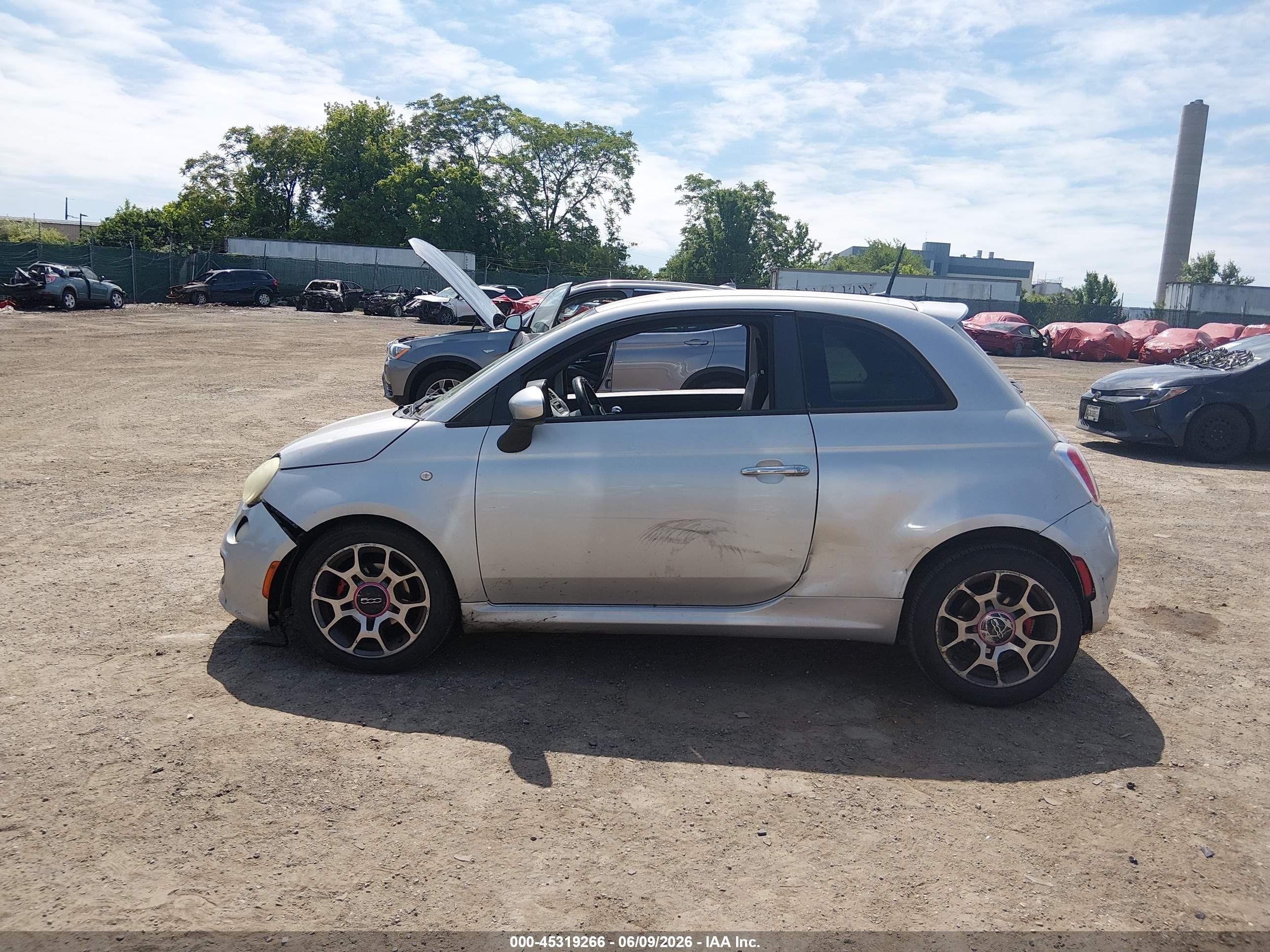 2012 Fiat 500 Sport Silver vin: 3C3CFFBR7CT110212