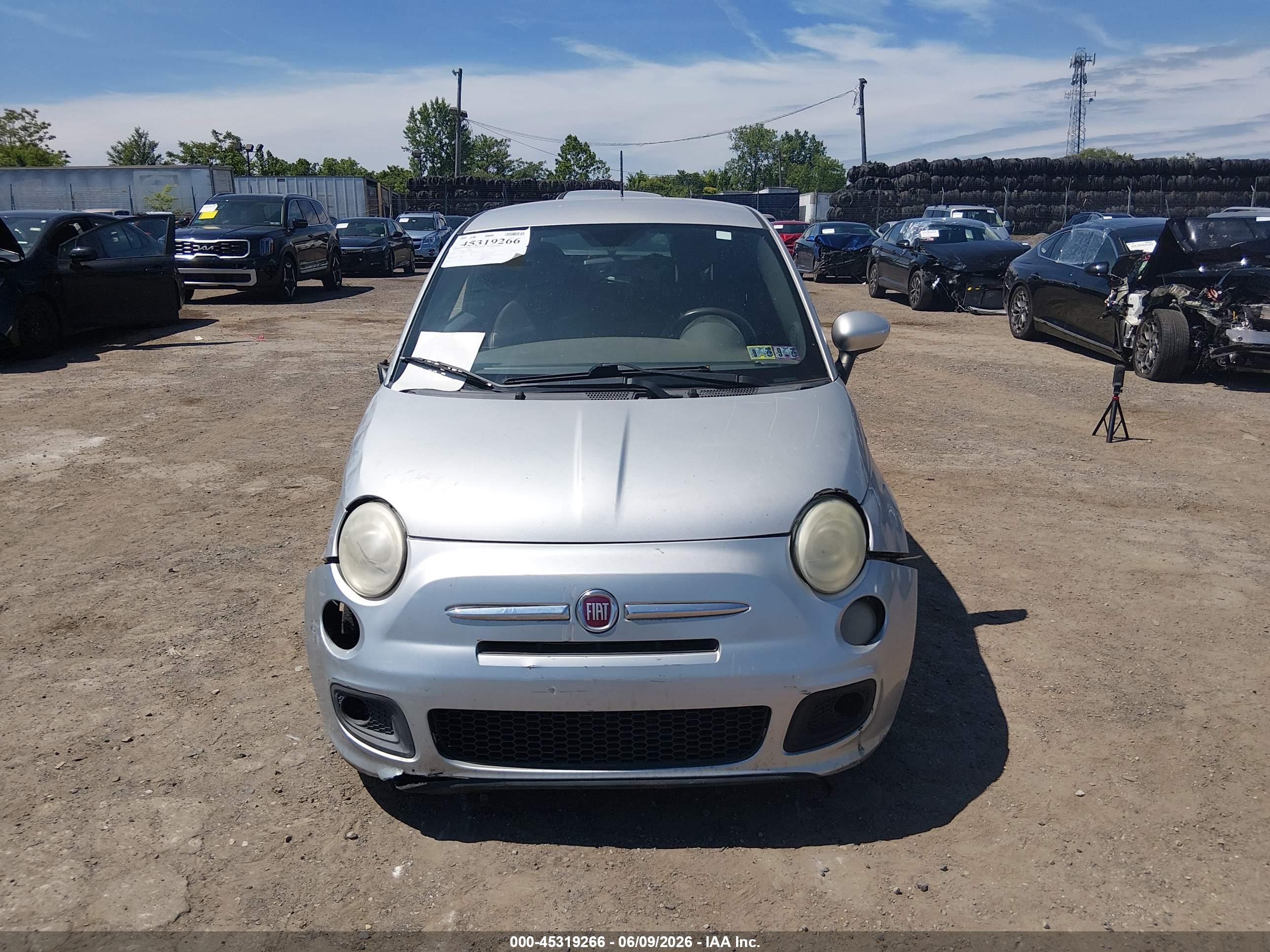 2012 Fiat 500 Sport Silver vin: 3C3CFFBR7CT110212