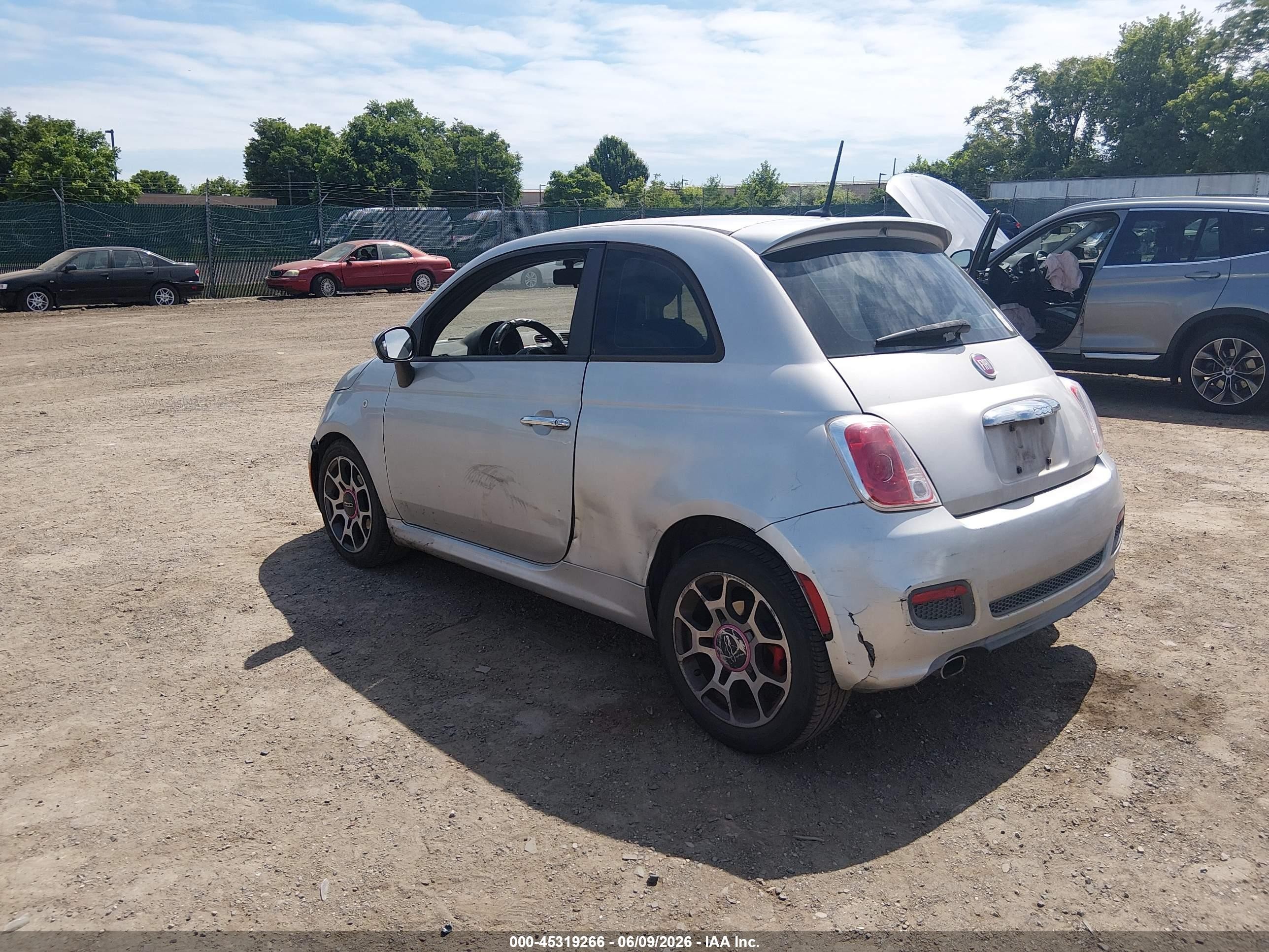 2012 Fiat 500 Sport Silver vin: 3C3CFFBR7CT110212