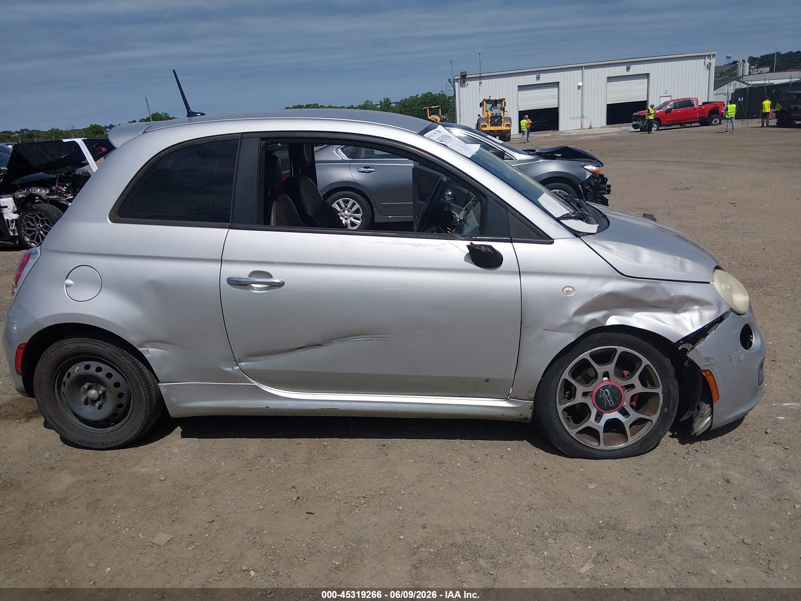 2012 Fiat 500 Sport Silver vin: 3C3CFFBR7CT110212