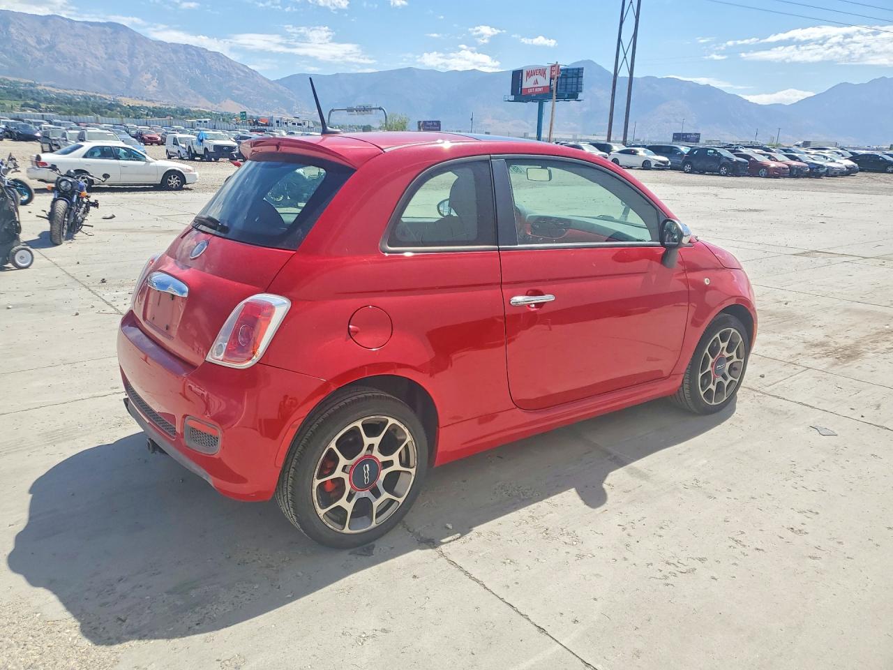 2012 Fiat 500 Sport Red vin: 3C3CFFBR7CT113661