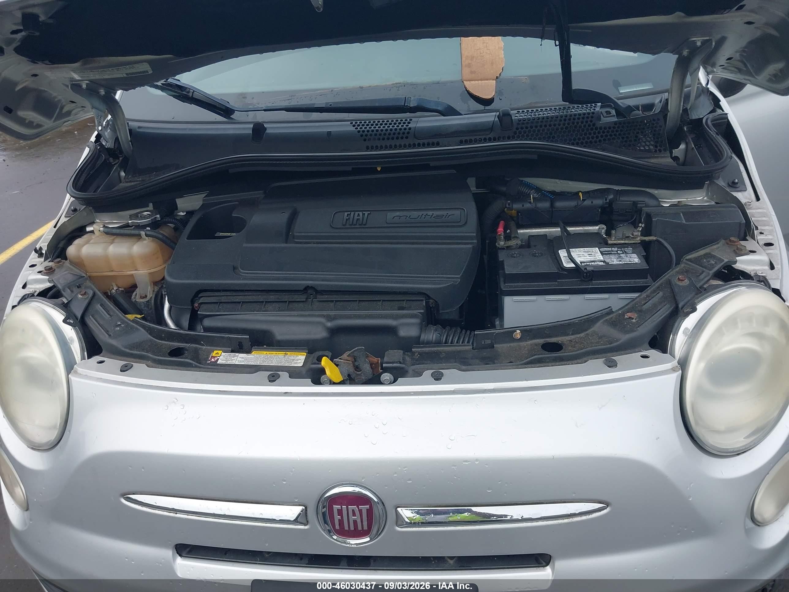 2012 Fiat 500 Sport Silver vin: 3C3CFFBR7CT125955