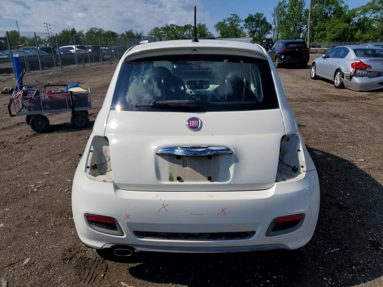 2013 Fiat 500 Sport Белый vin: 3C3CFFBR7DT692605