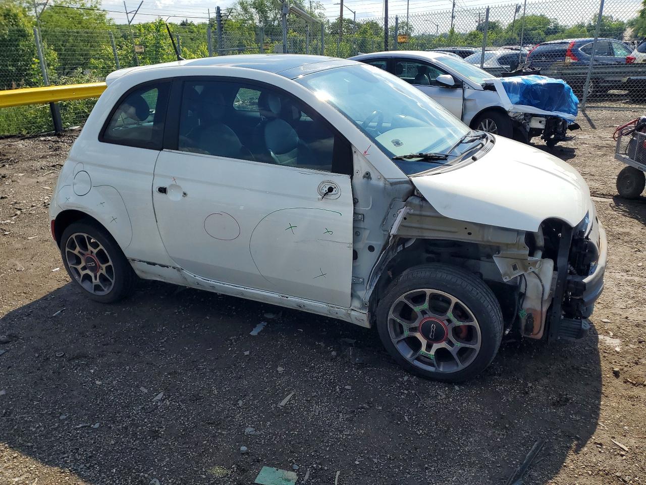 2013 Fiat 500 Sport Белый vin: 3C3CFFBR7DT692605