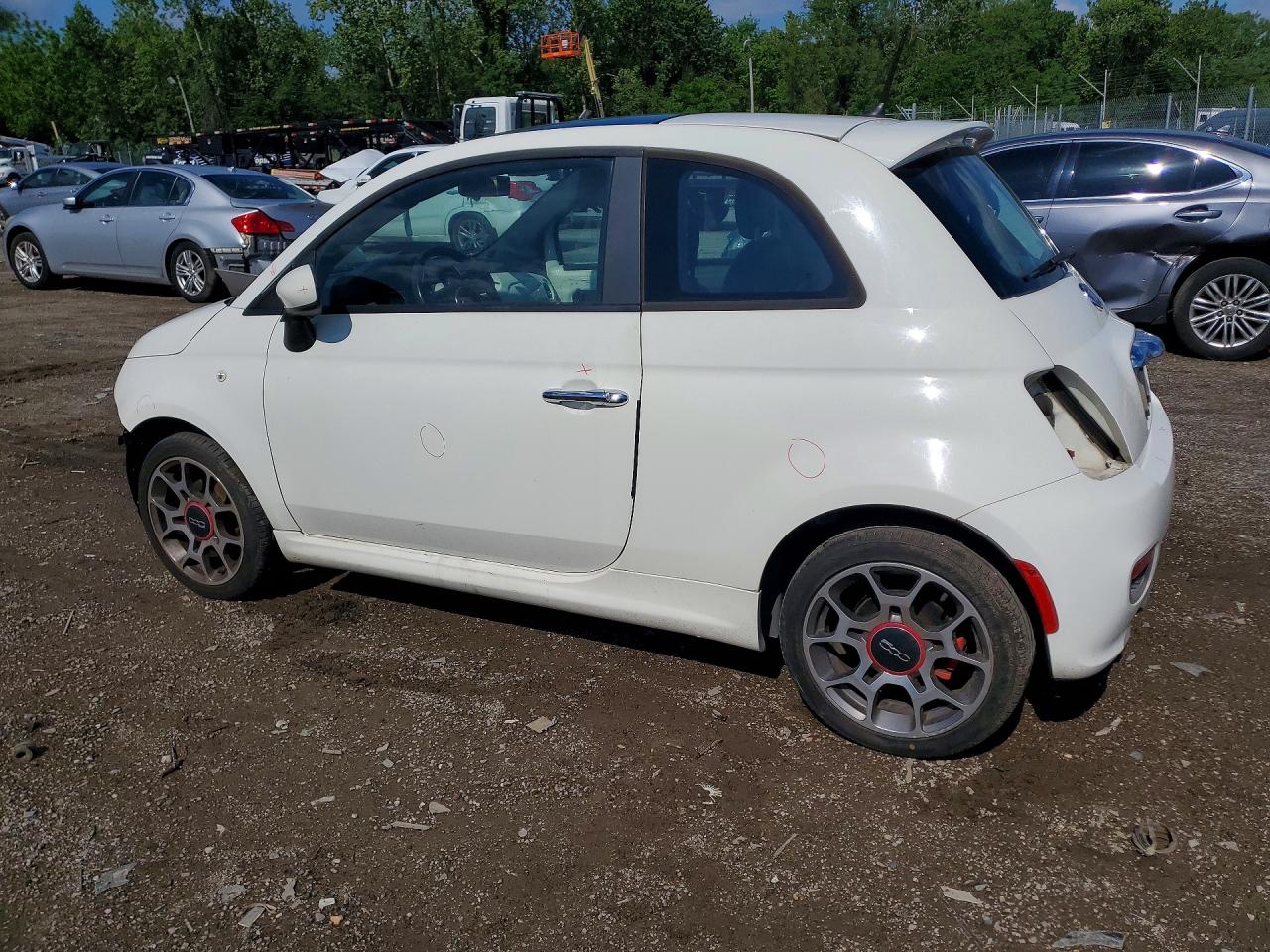 2013 Fiat 500 Sport Белый vin: 3C3CFFBR7DT692605