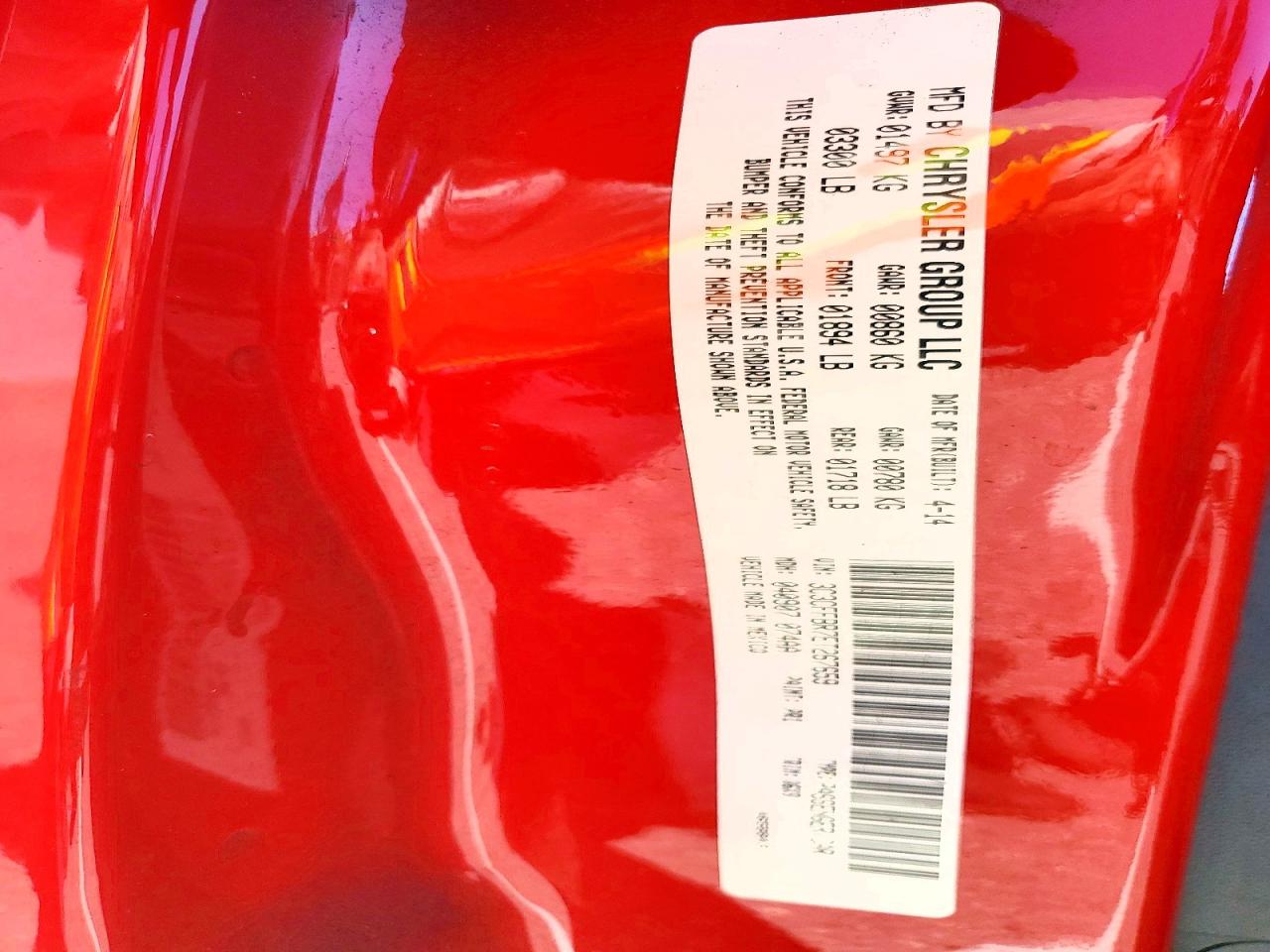 2014 Fiat 500 Sport Red vin: 3C3CFFBR7ET267659