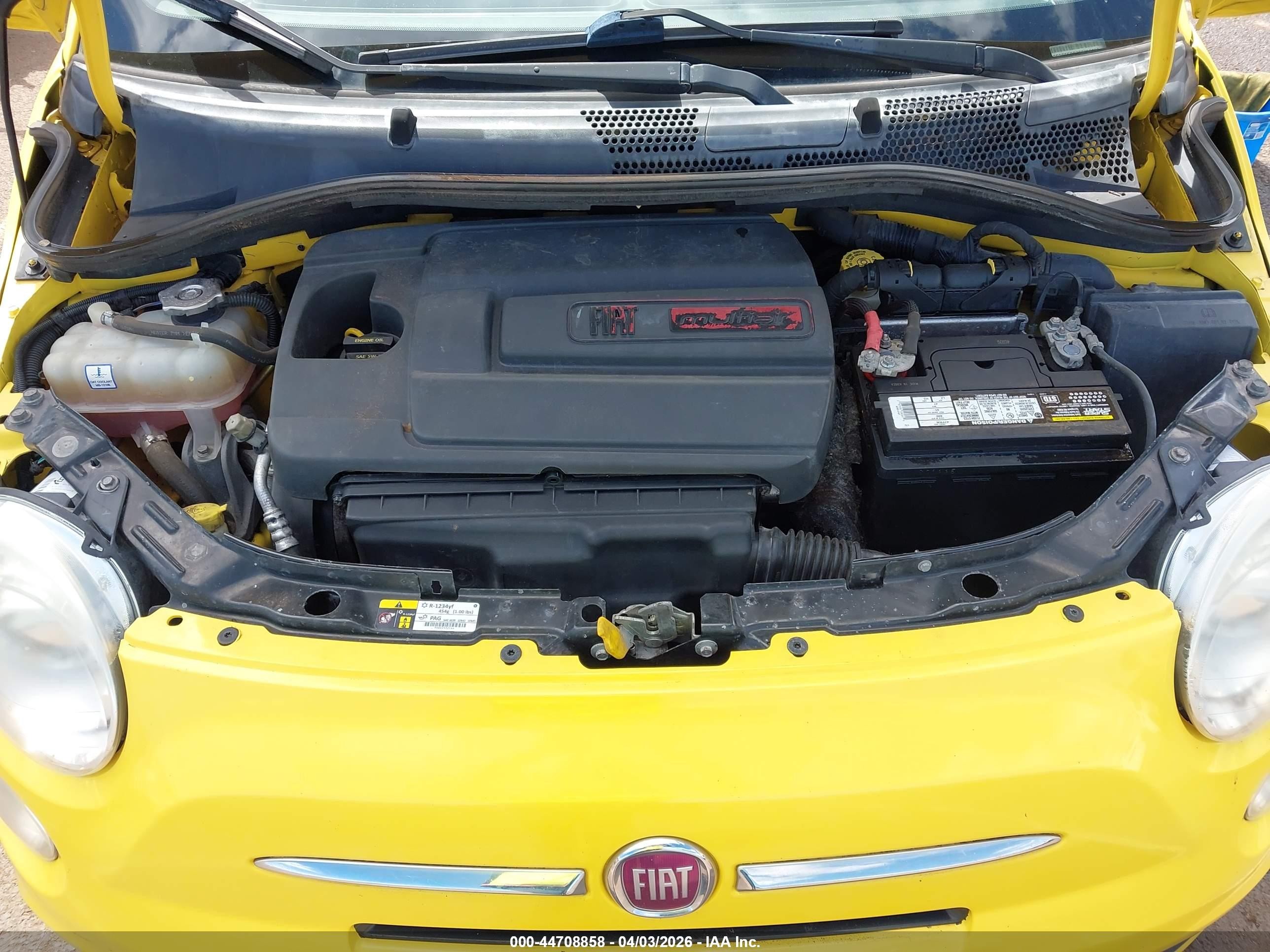 2015 Fiat 500 Sport Yellow vin: 3C3CFFBR7FT756953