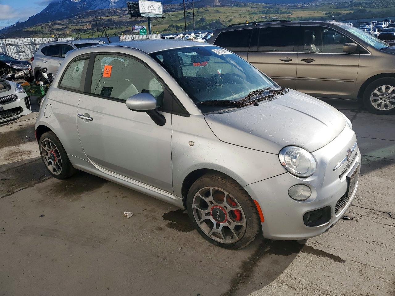 2013 Fiat 500 Sport Silver vin: 3C3CFFBR8DT737017