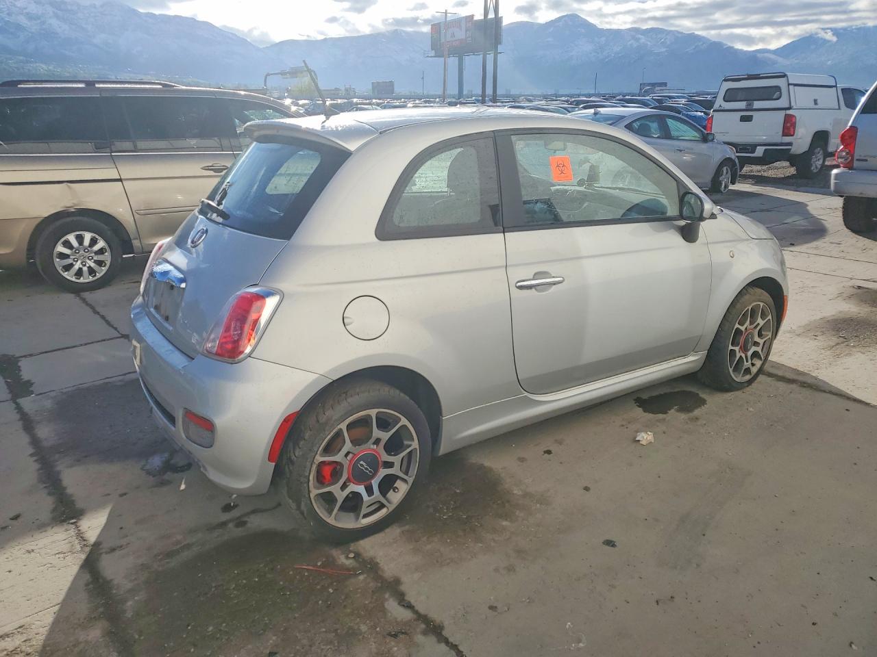 2013 Fiat 500 Sport Silver vin: 3C3CFFBR8DT737017