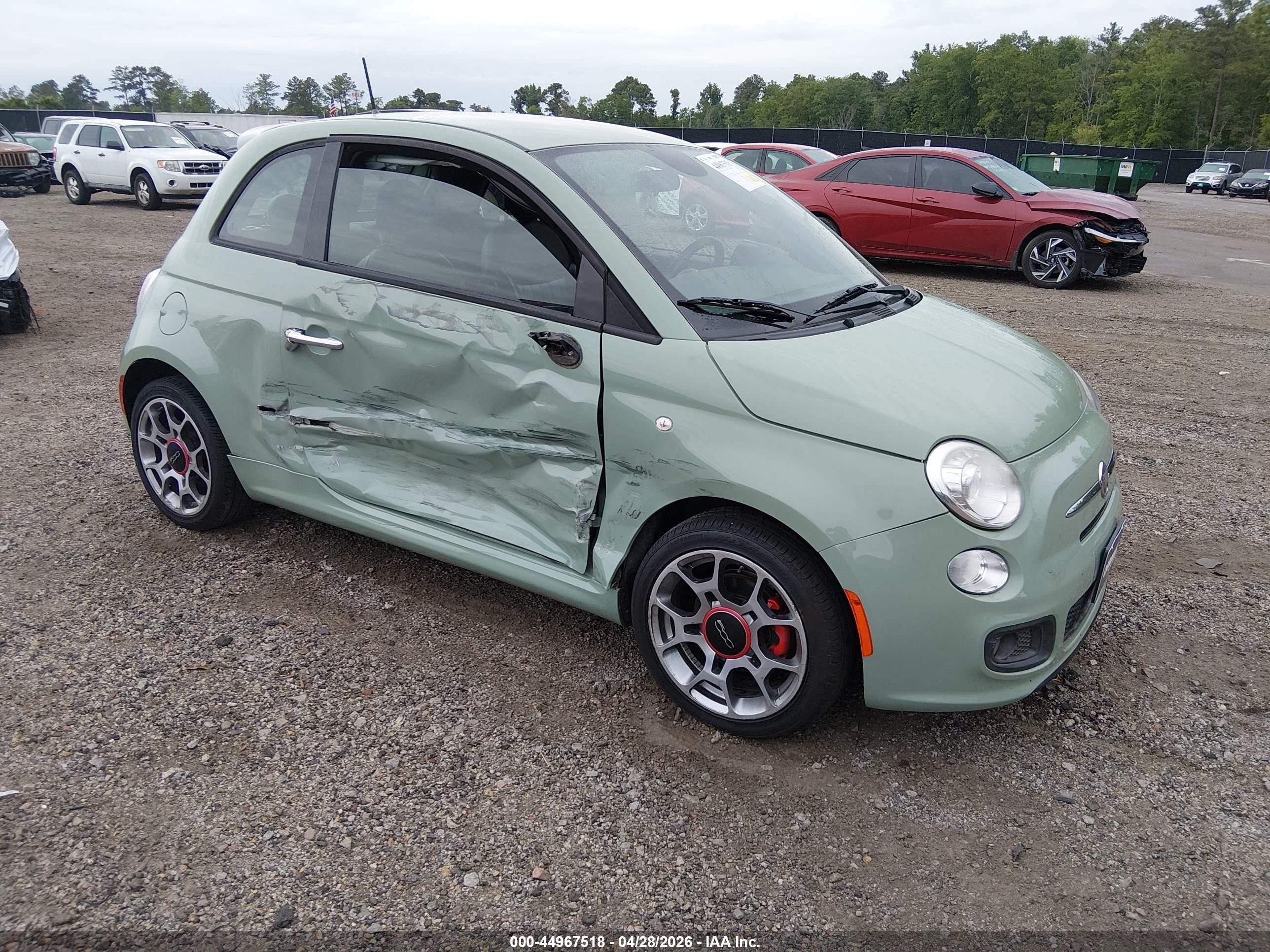 2015 Fiat 500 Sport Green vin: 3C3CFFBR8FT508291