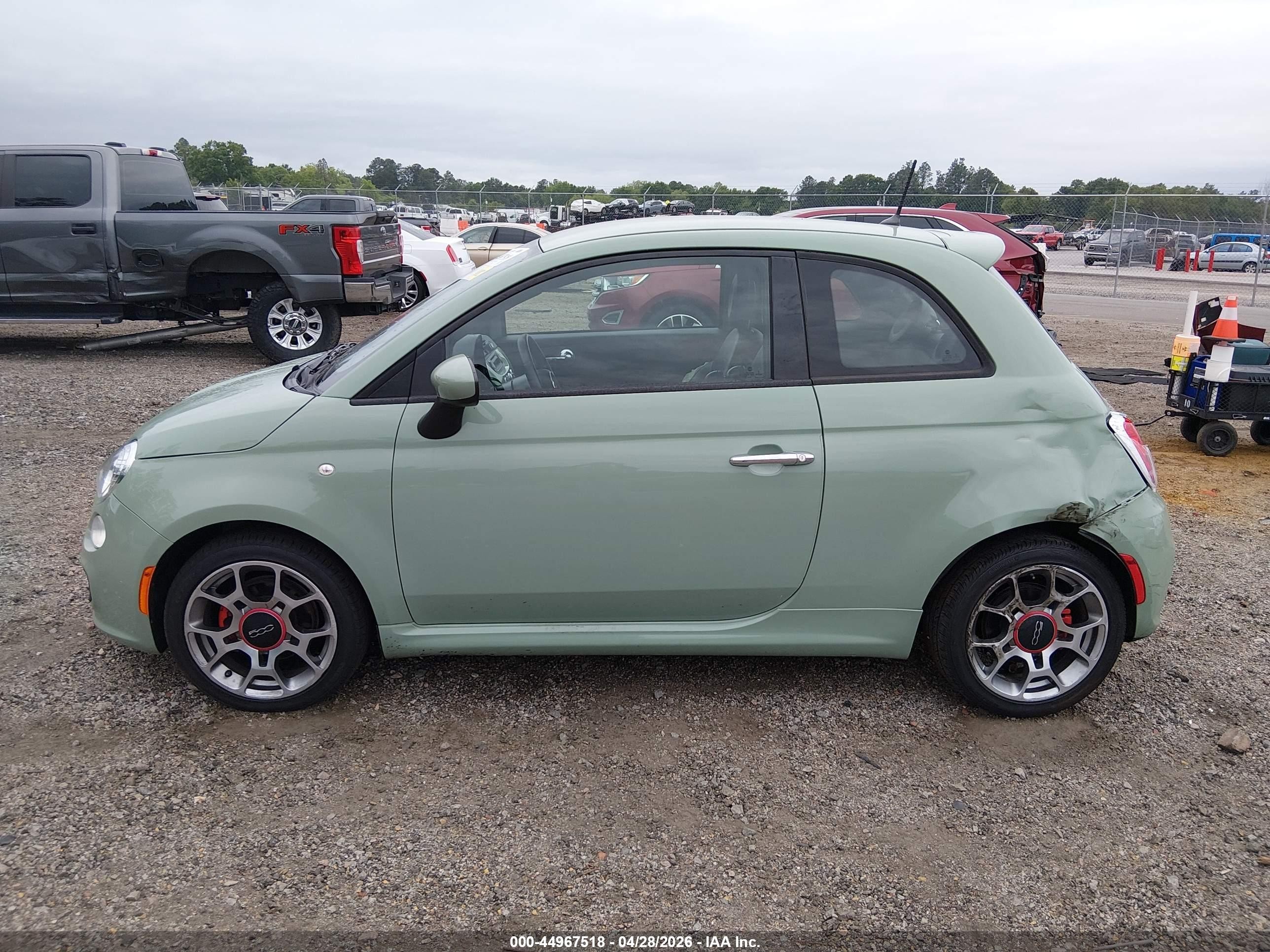 2015 Fiat 500 Sport Green vin: 3C3CFFBR8FT508291