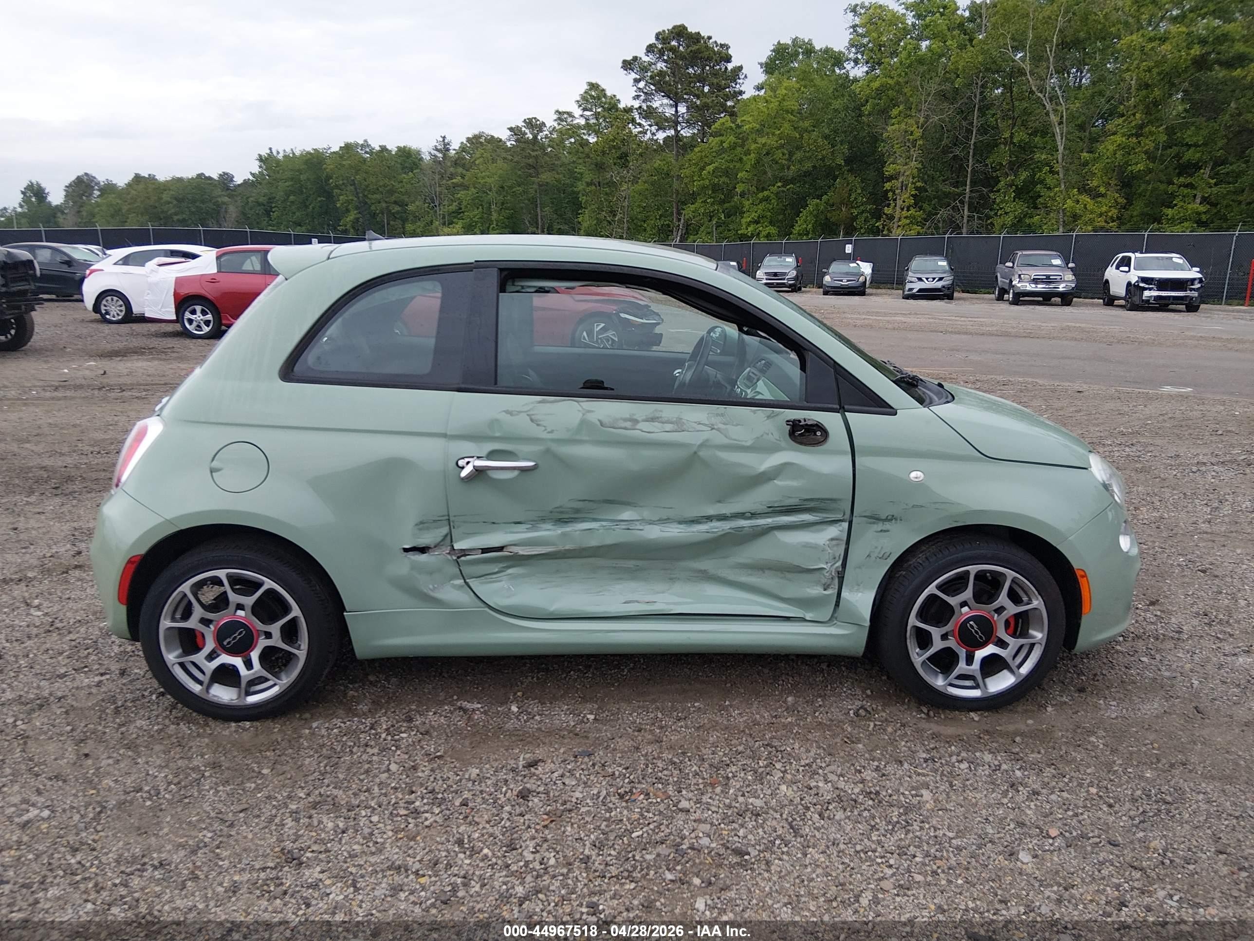 2015 Fiat 500 Sport Green vin: 3C3CFFBR8FT508291