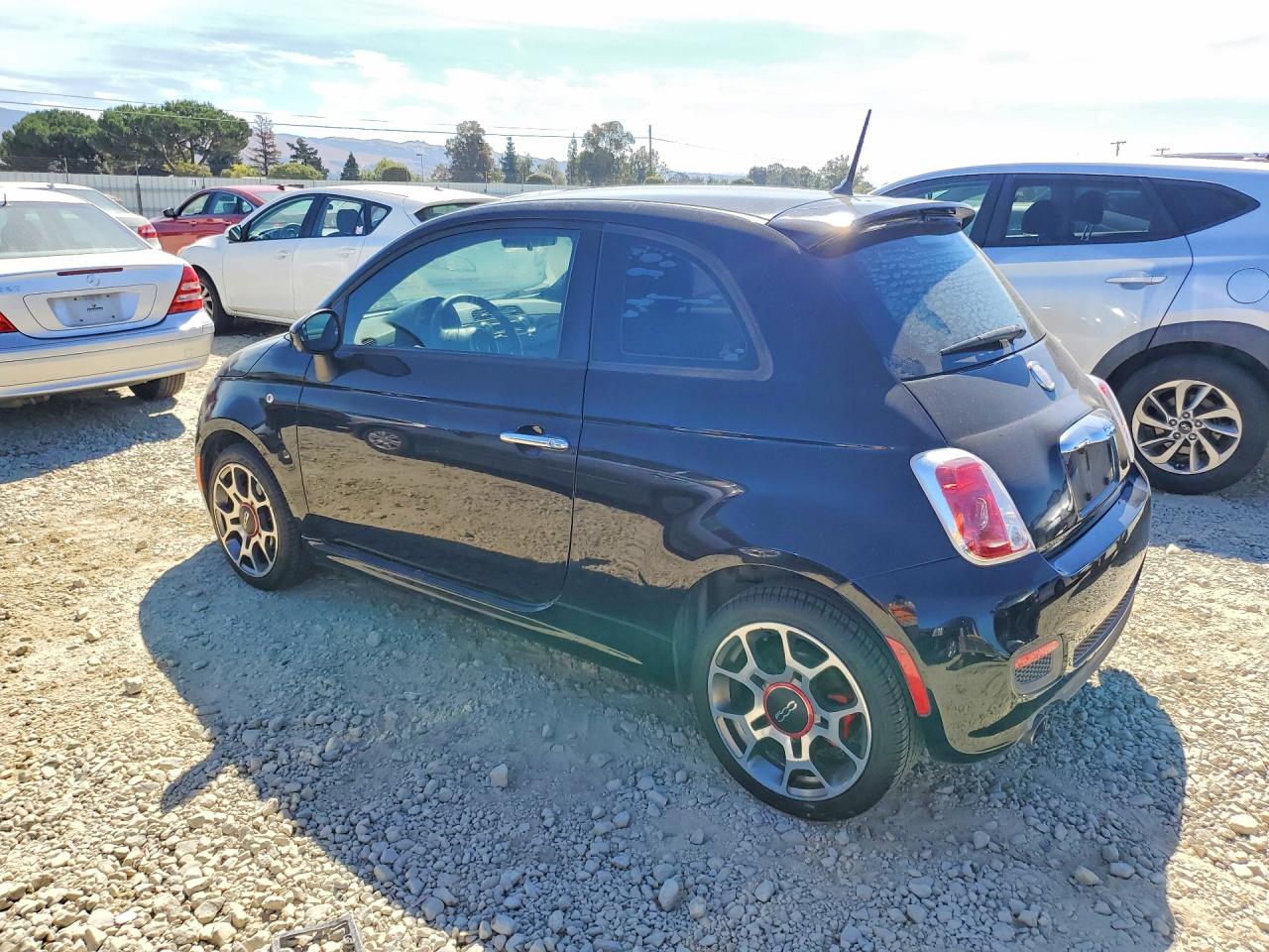 2015 Fiat 500 Sport Black vin: 3C3CFFBR8FT528055