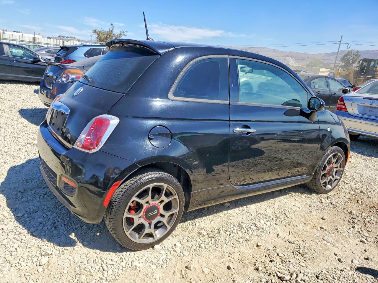 2015 Fiat 500 Sport Black vin: 3C3CFFBR8FT528055