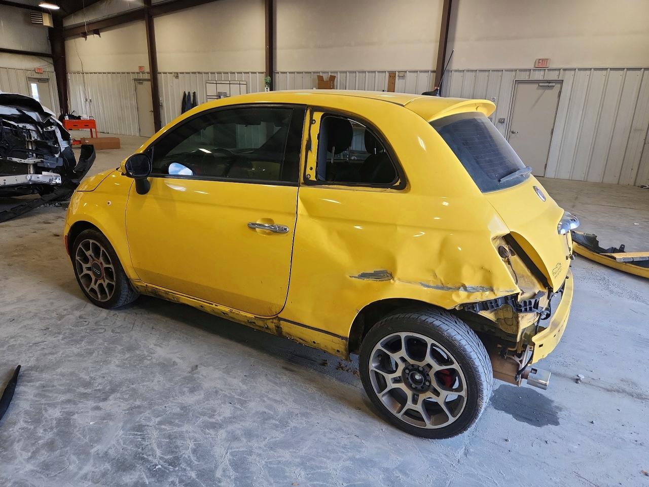 2013 Fiat 500 Sport Yellow vin: 3C3CFFBR9DT742761
