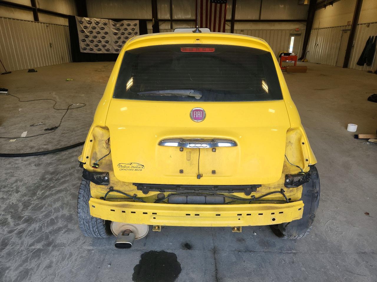 2013 Fiat 500 Sport Yellow vin: 3C3CFFBR9DT742761