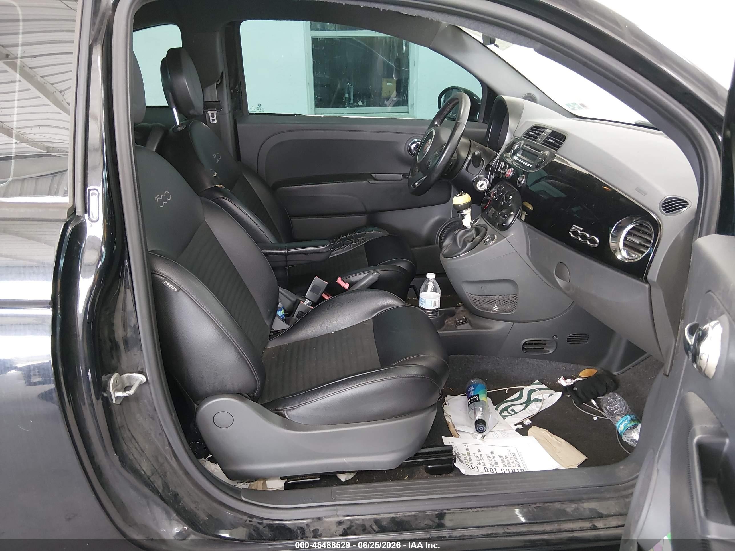 2015 Fiat 500 Sport Black vin: 3C3CFFBR9FT585400