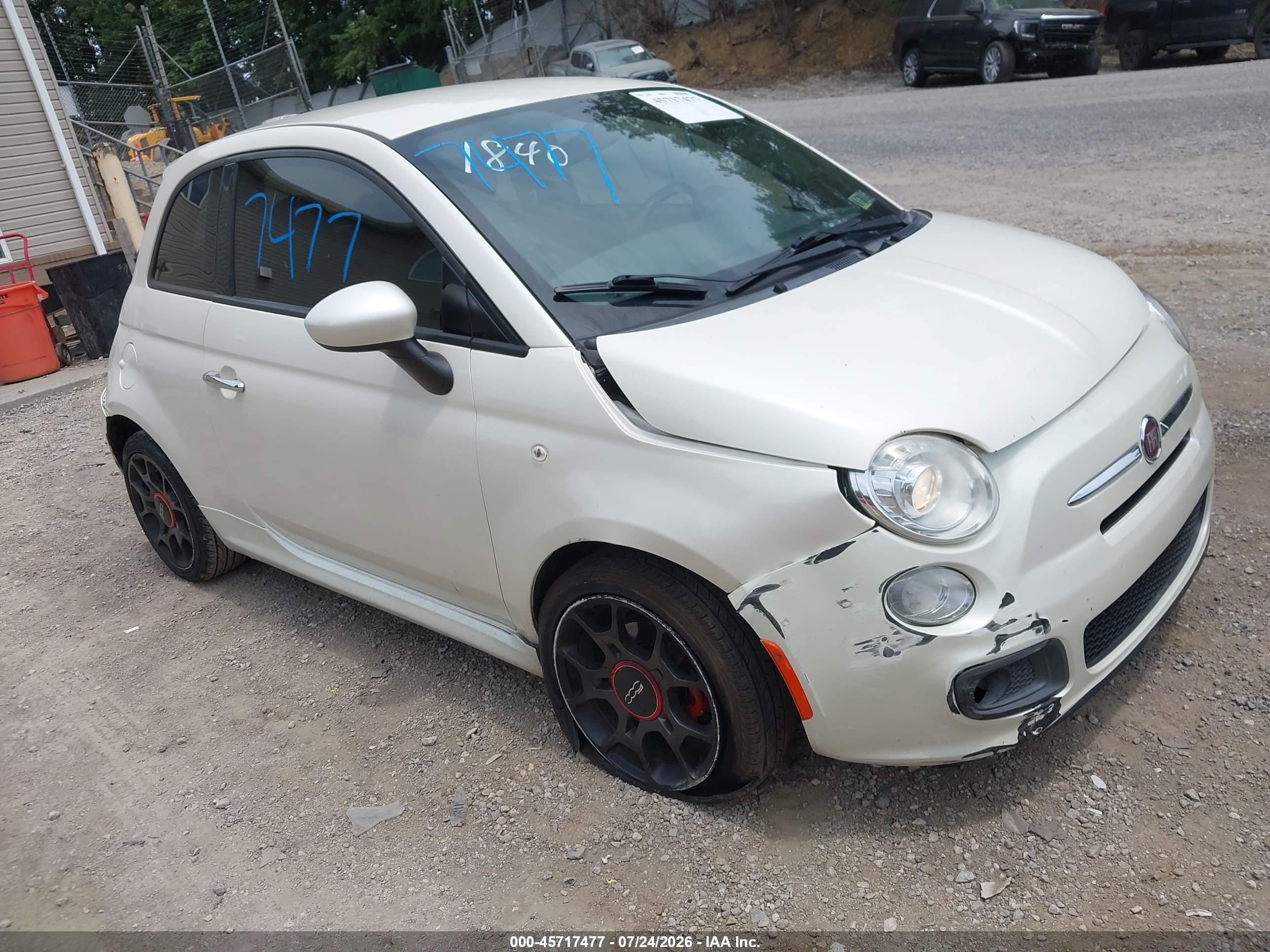 2015 Fiat 500 Sport Белый vin: 3C3CFFBR9FT601840