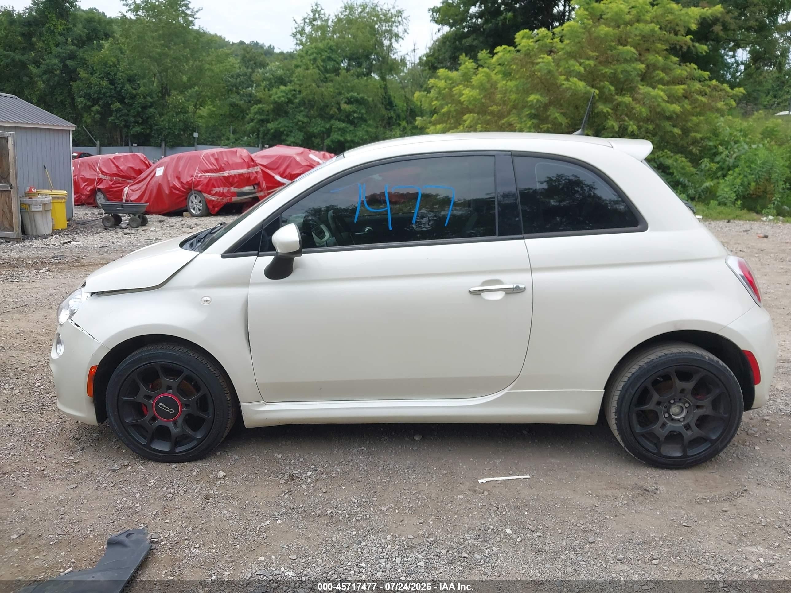 2015 Fiat 500 Sport White vin: 3C3CFFBR9FT601840