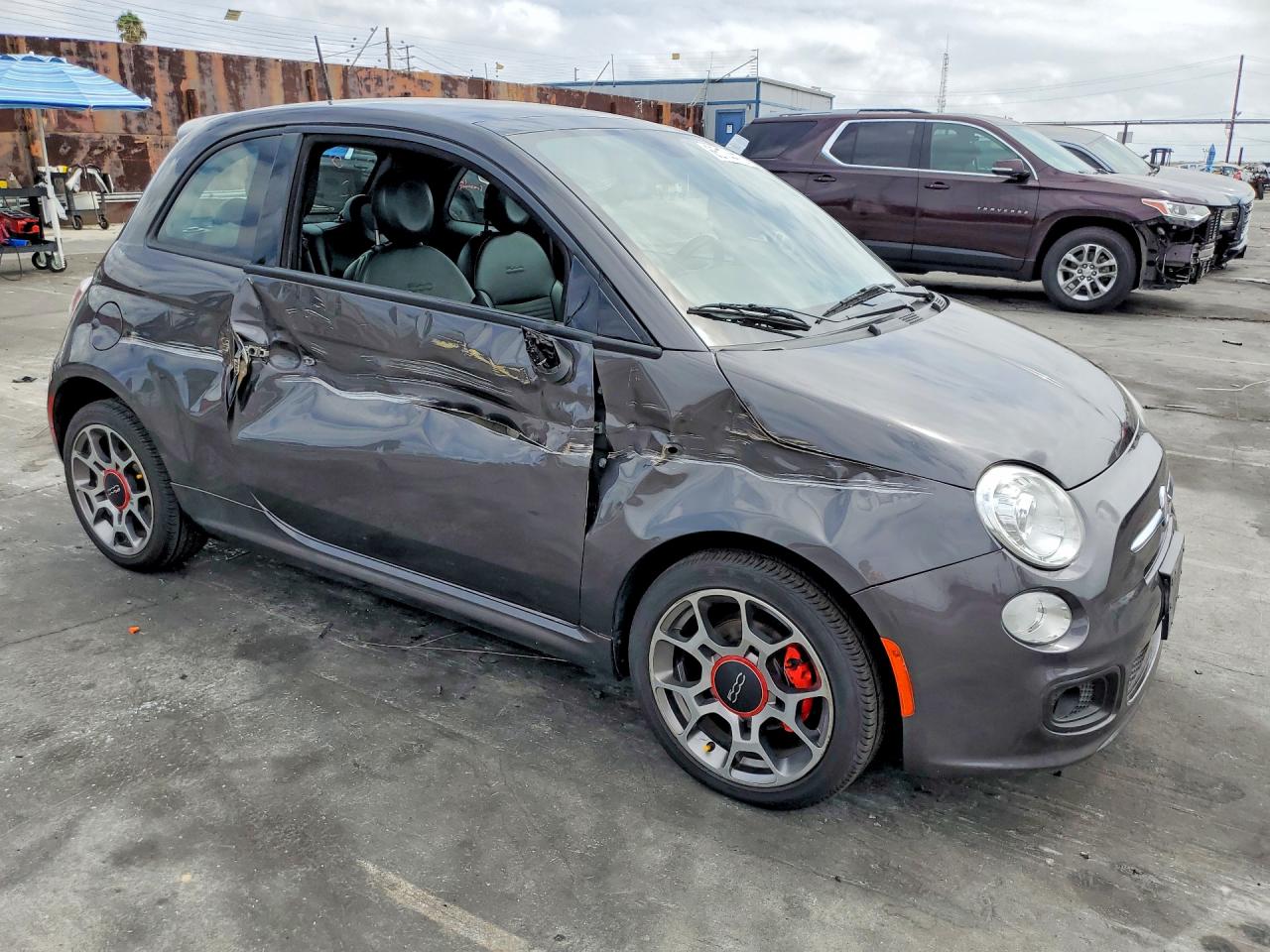 2015 Fiat 500 Sport Gray vin: 3C3CFFBRXFT502783
