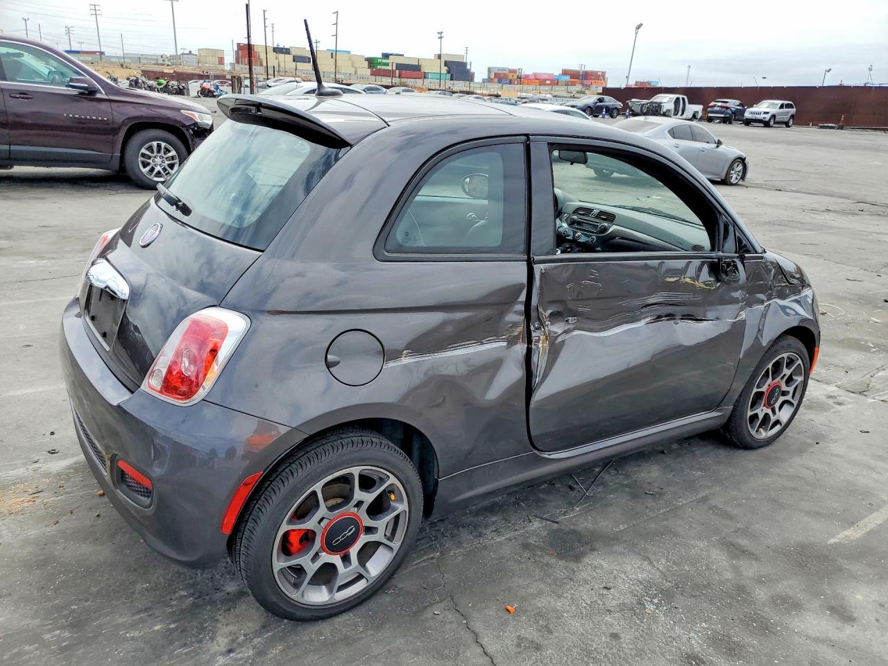 2015 Fiat 500 Sport Gray vin: 3C3CFFBRXFT502783