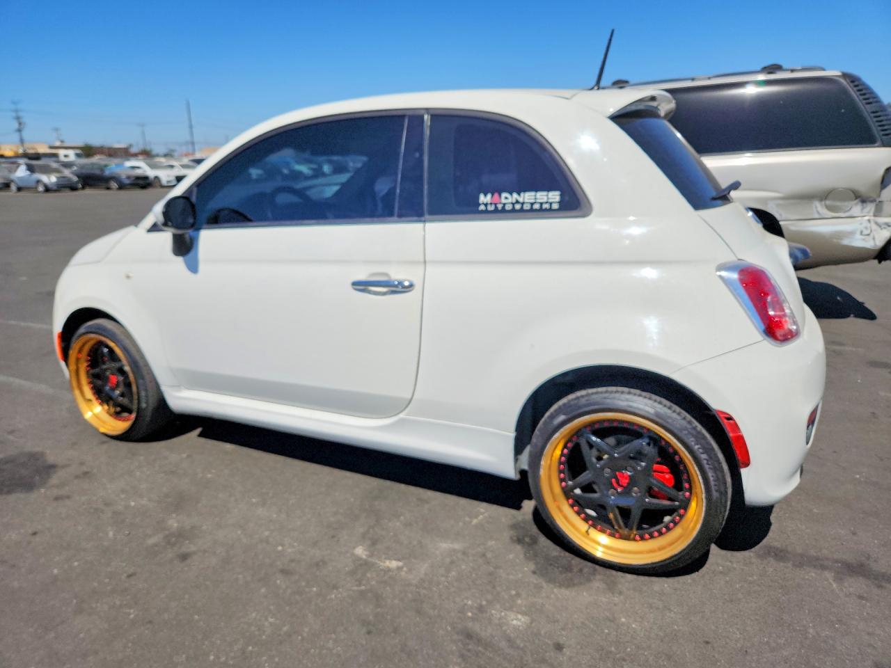 2015 Fiat 500 Sport White vin: 3C3CFFBRXFT638525