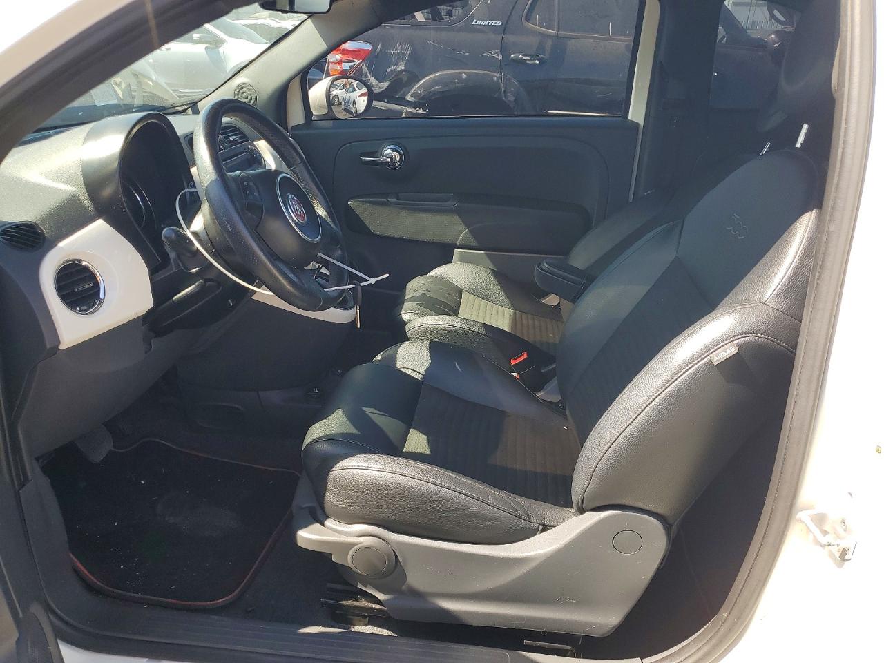 2015 Fiat 500 Sport White vin: 3C3CFFBRXFT638525