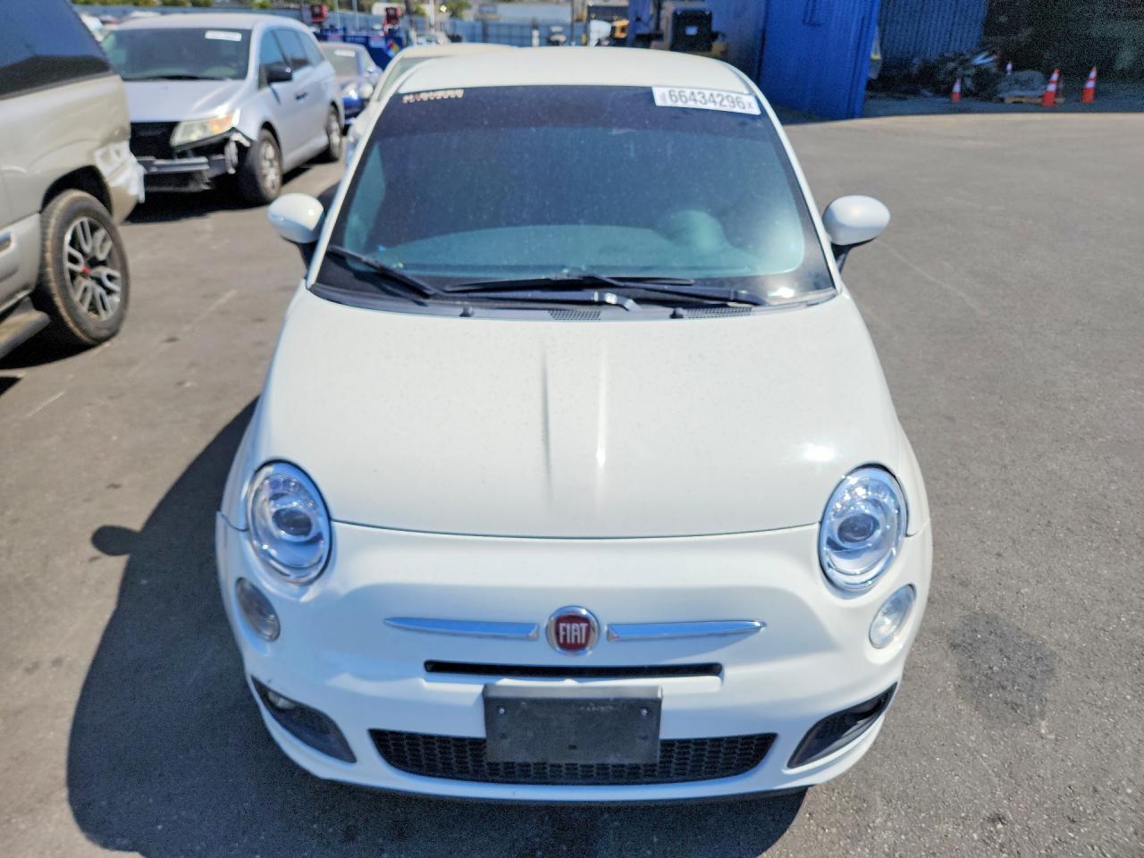 2015 Fiat 500 Sport White vin: 3C3CFFBRXFT638525