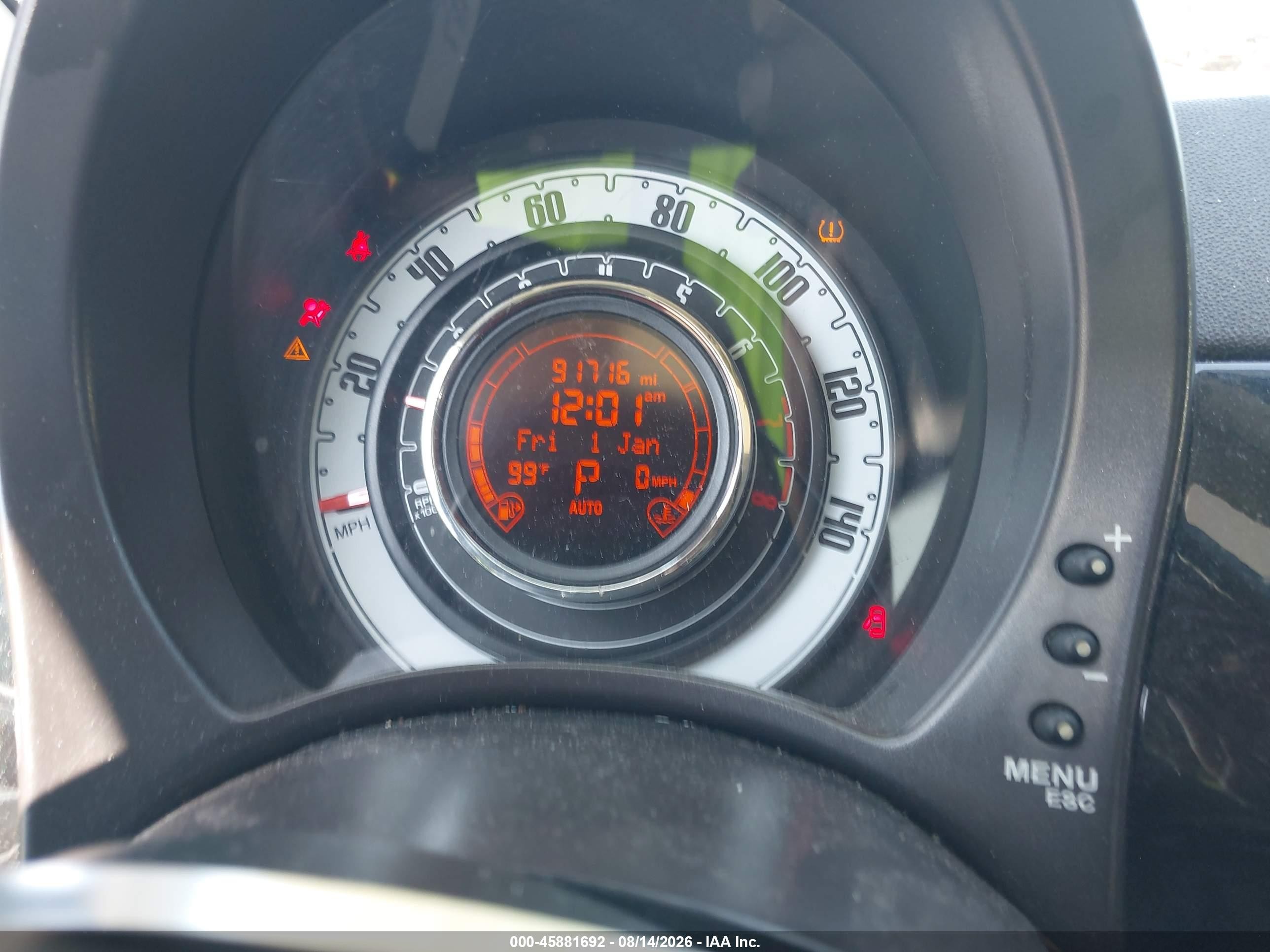 2012 Fiat 500 Lounge Black vin: 3C3CFFCR1CT185759