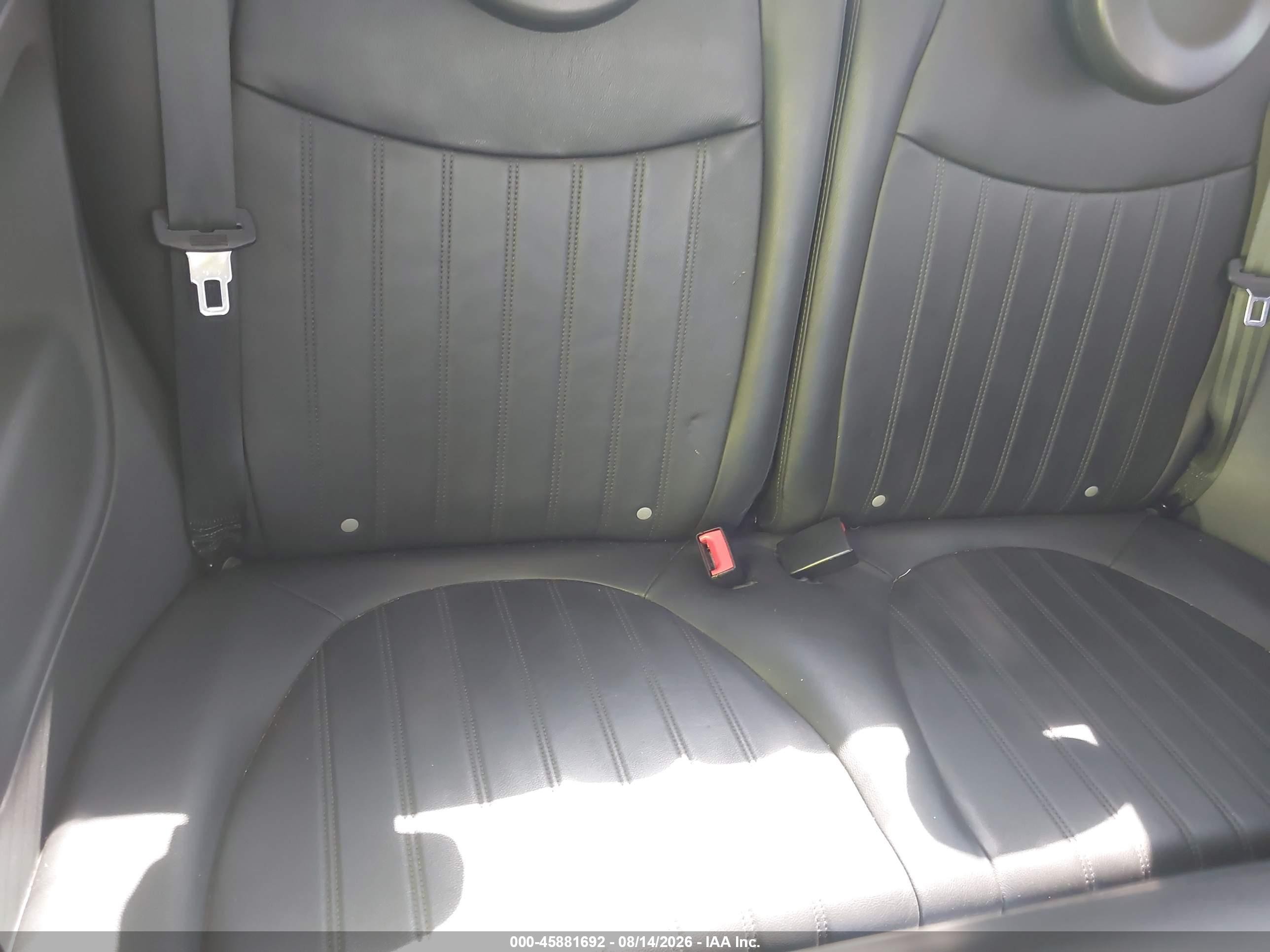 2012 Fiat 500 Lounge Black vin: 3C3CFFCR1CT185759