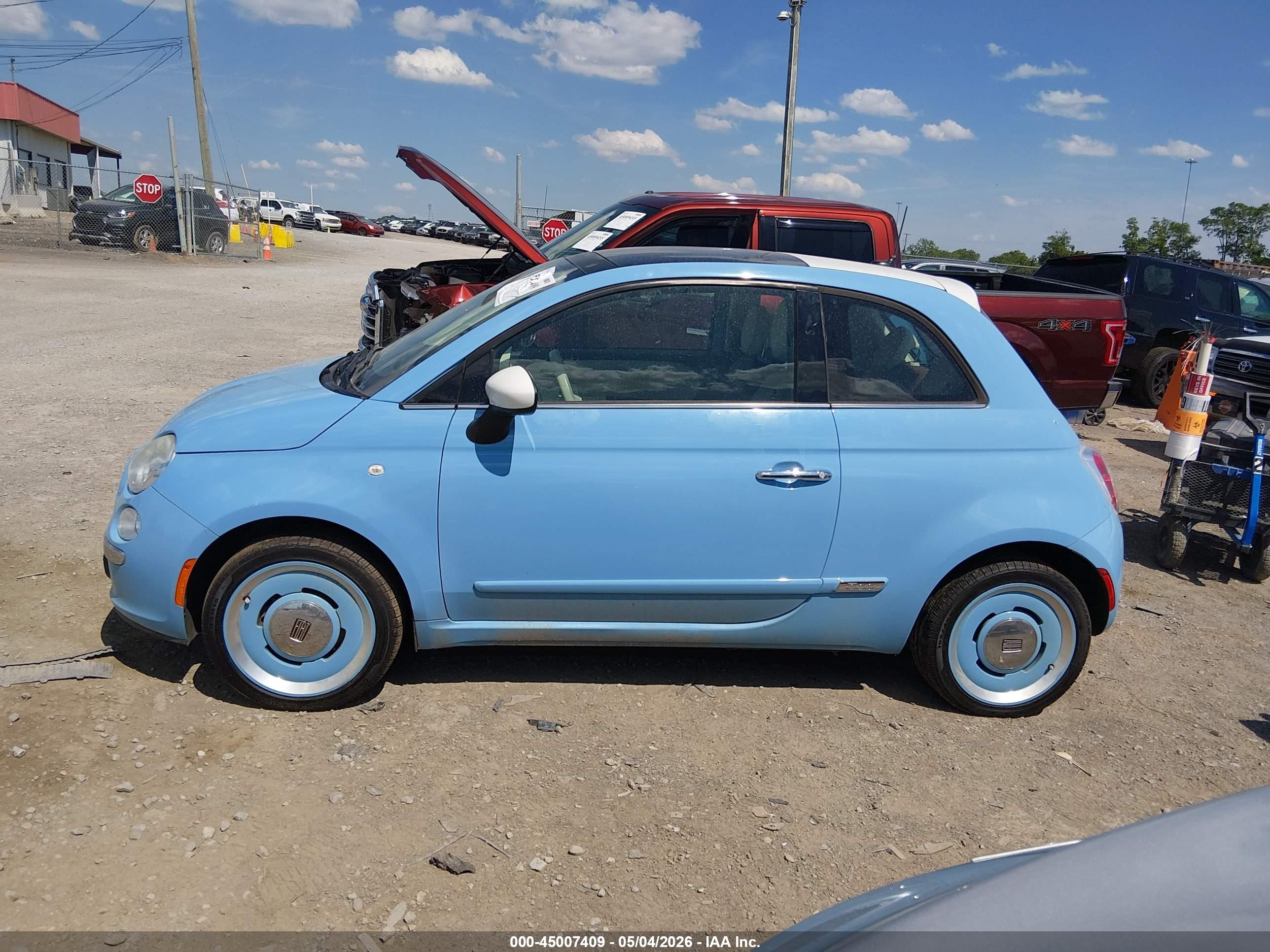 2015 Fiat 500 1957 Edition Light Blue vin: 3C3CFFCR1FT550574
