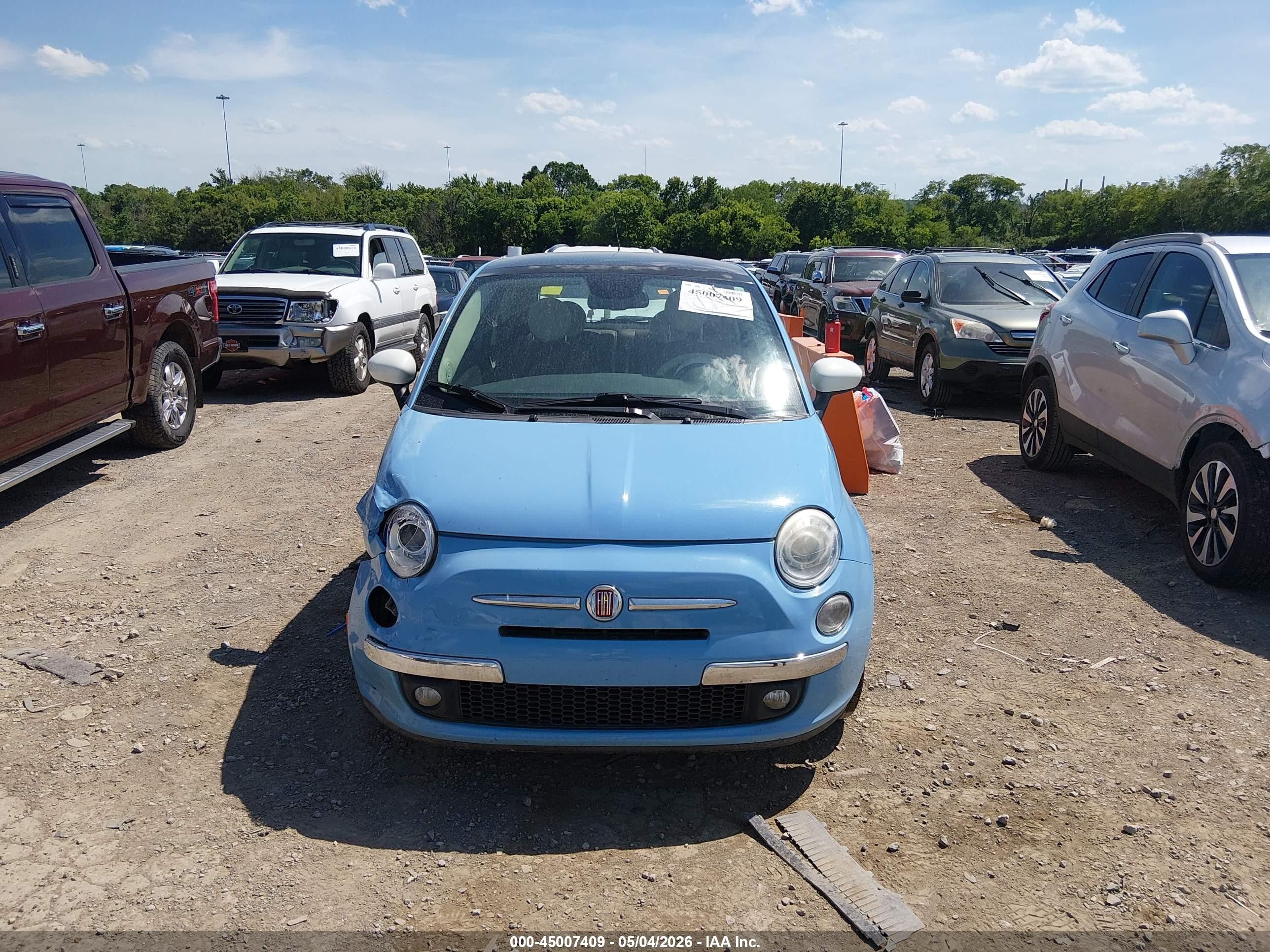 2015 Fiat 500 1957 Edition Light Blue vin: 3C3CFFCR1FT550574