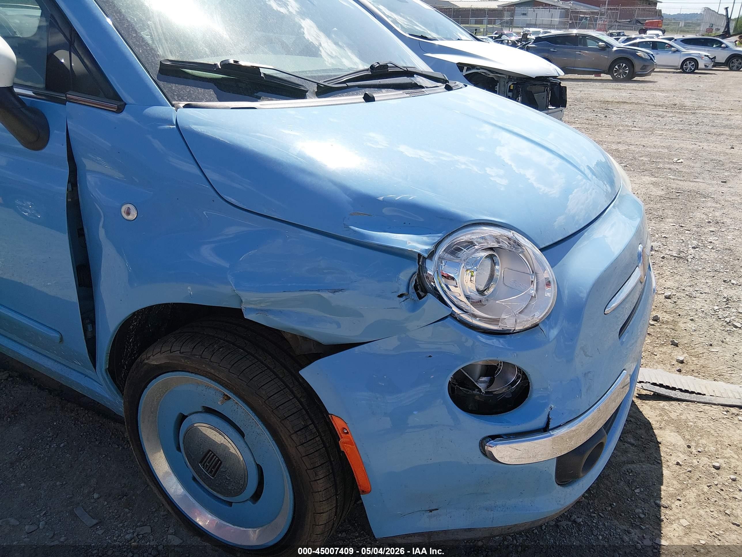 2015 Fiat 500 1957 Edition Light Blue vin: 3C3CFFCR1FT550574