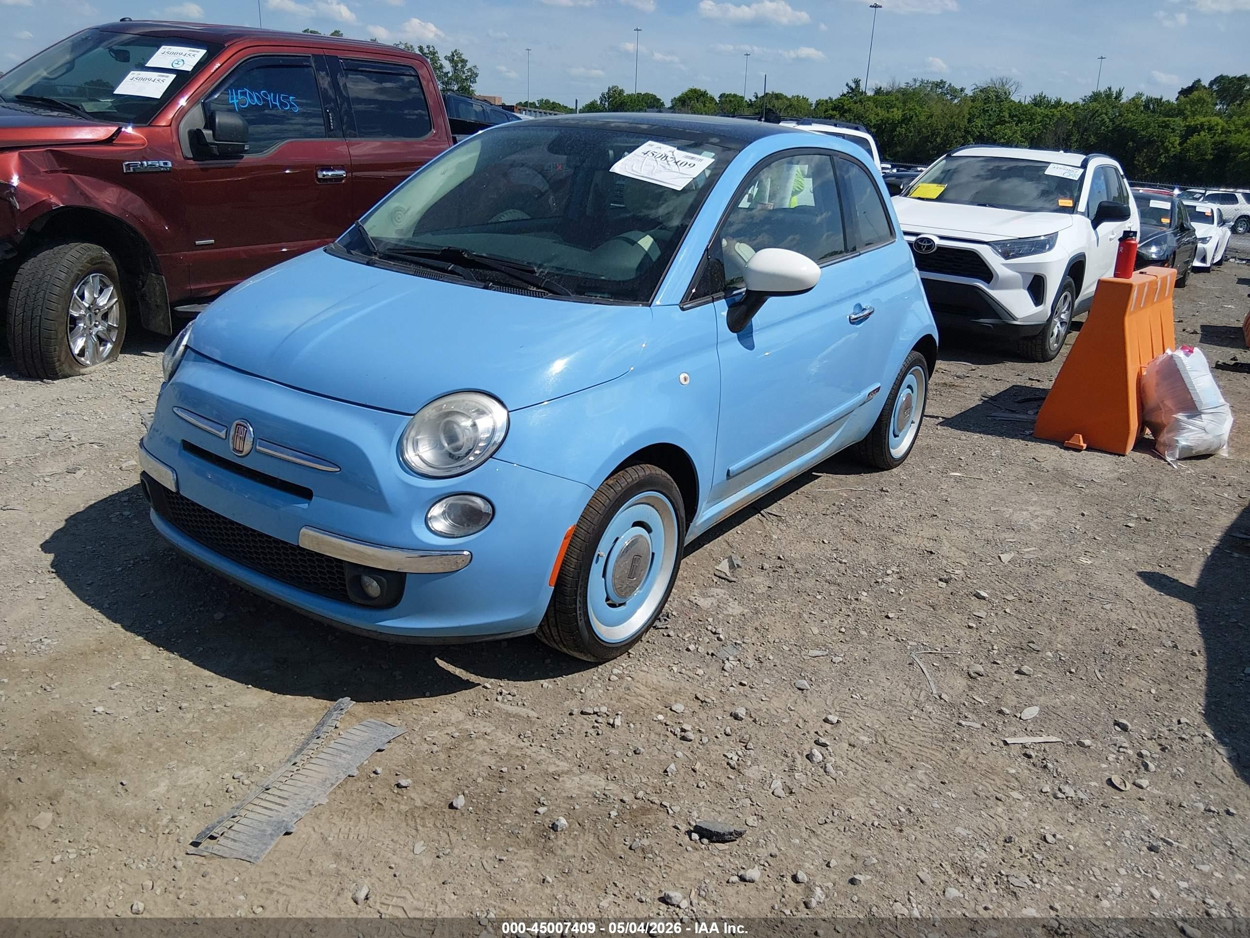 2015 Fiat 500 1957 Edition Light Blue vin: 3C3CFFCR1FT550574
