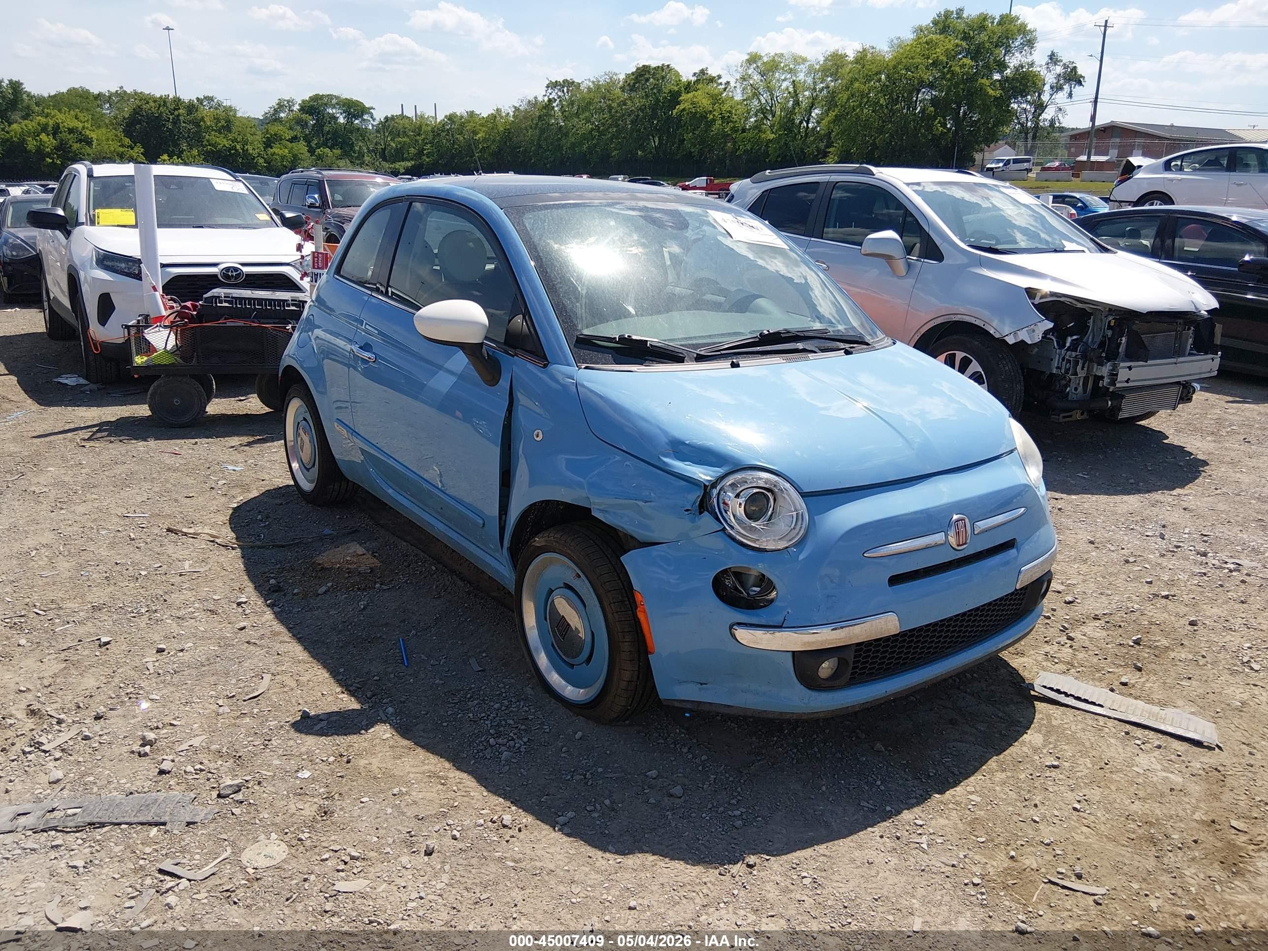 2015 Fiat 500 1957 Edition Light Blue vin: 3C3CFFCR1FT550574
